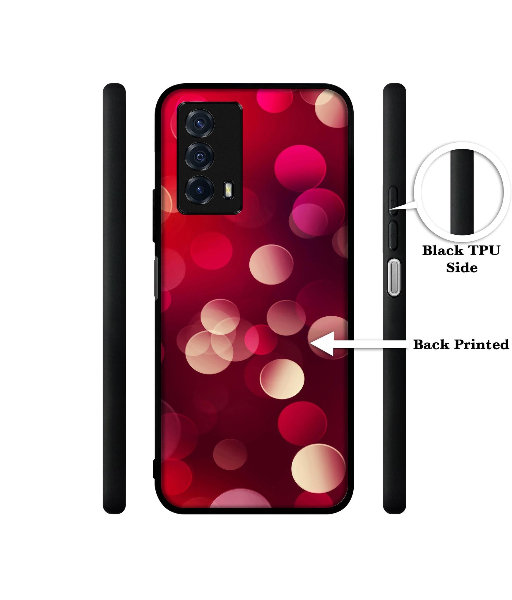 3D Circles Designer 2D Printed Back Case Cover for iQOO Z5 5G