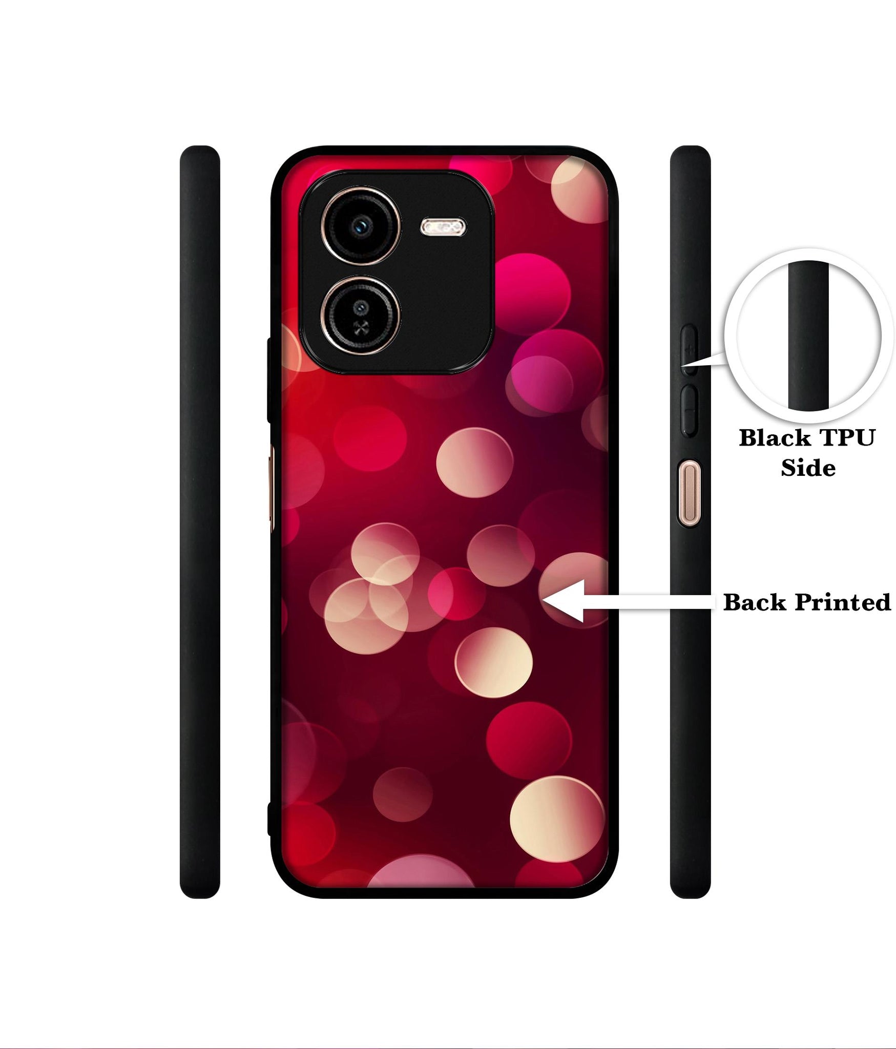 3D Circles Designer 2D Printed Back Case Cover for iQOO Z9x 5G / Vivo Y37 Pro 5G