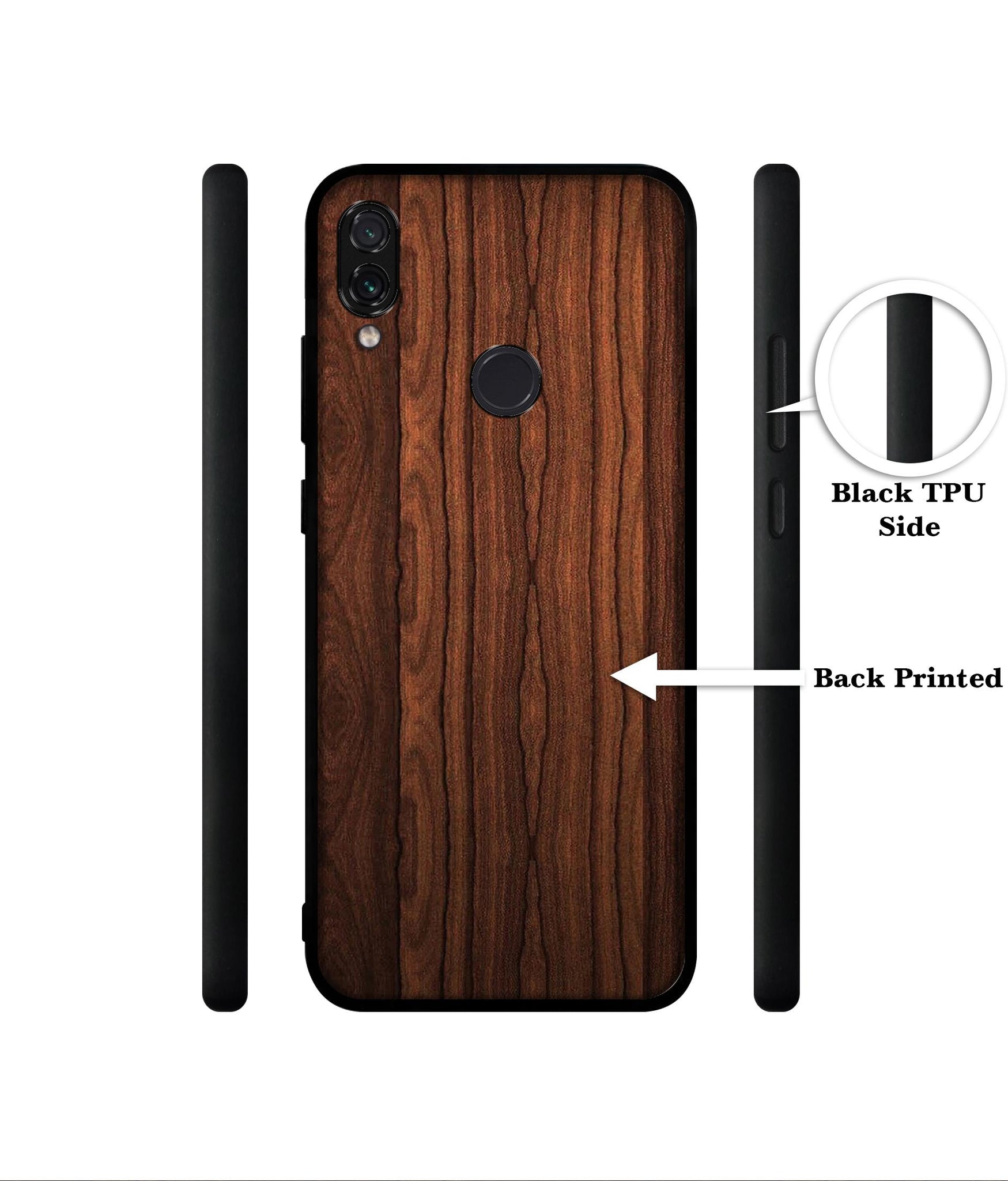 Brown Wooden Texture Designer 2D Printed Back Case Cover for Mi Redmi Note 7 4G / Note 7 Pro 4G / Note 7S 4G