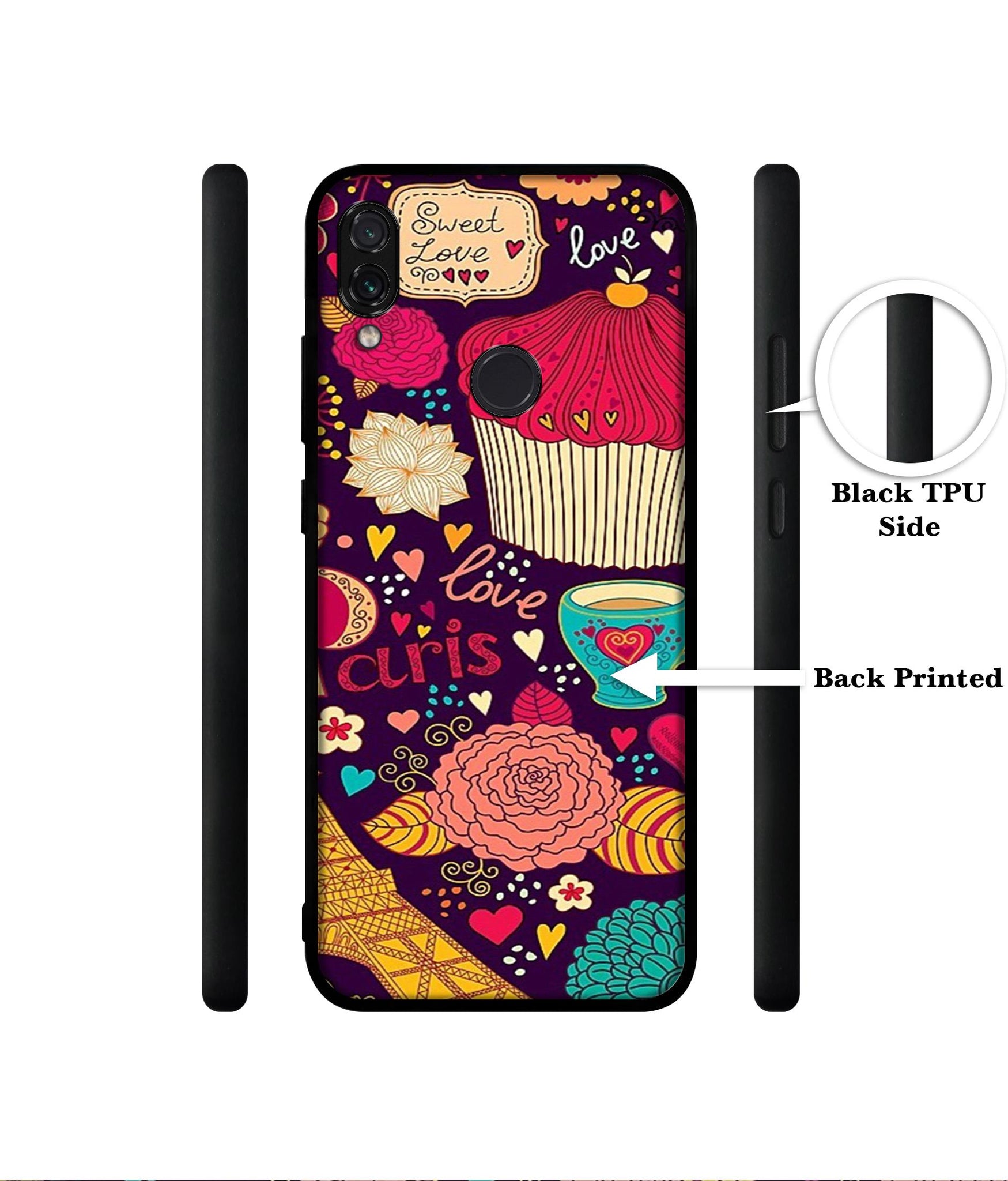 Paris Flower Love Designer 2D Printed Back Case Cover for Mi Redmi Note 7 4G / Note 7 Pro 4G / Note 7S 4G