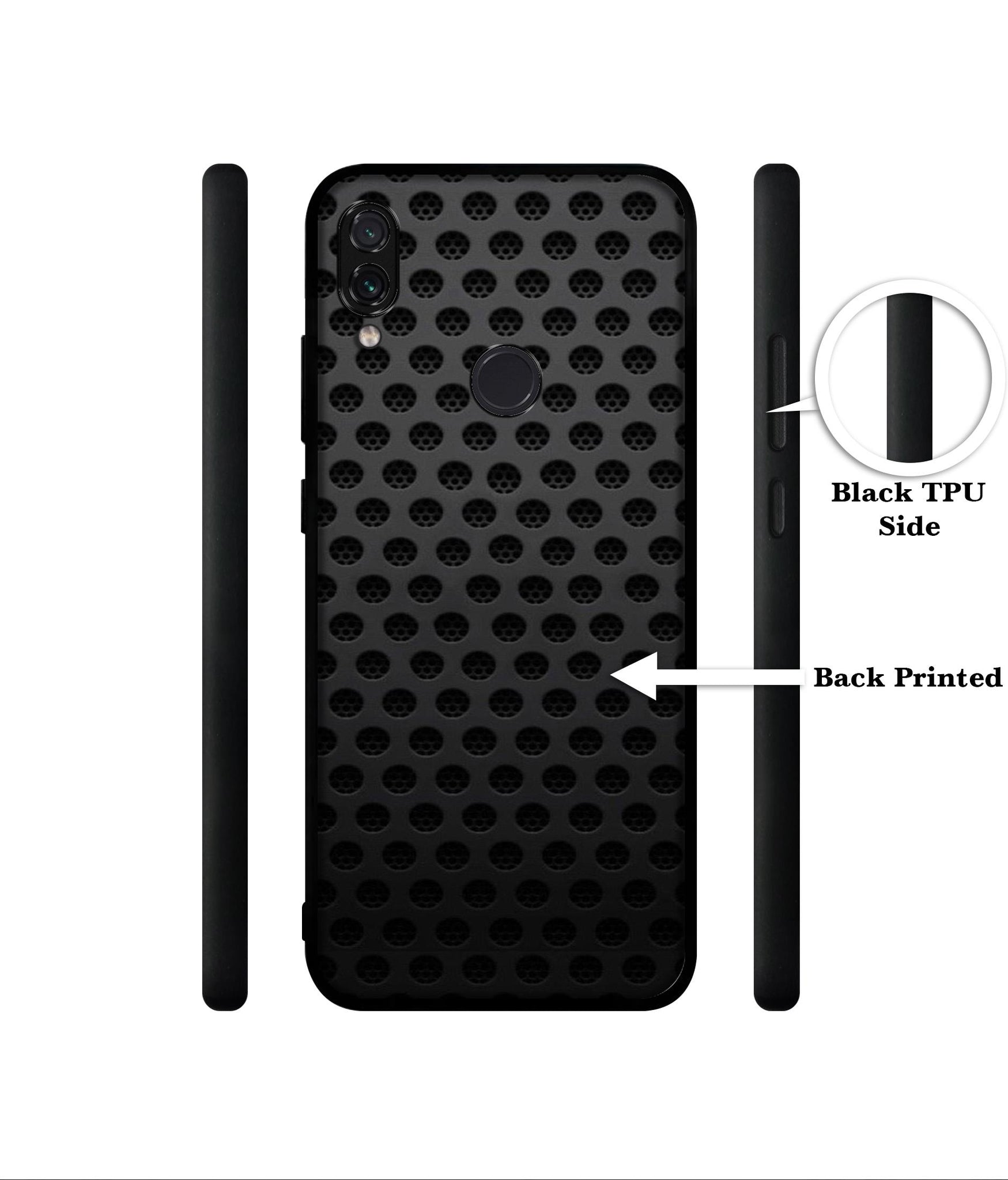 Black Circle Designer 2D Printed Back Case Cover for Mi Redmi Note 7 4G / Note 7 Pro 4G / Note 7S 4G