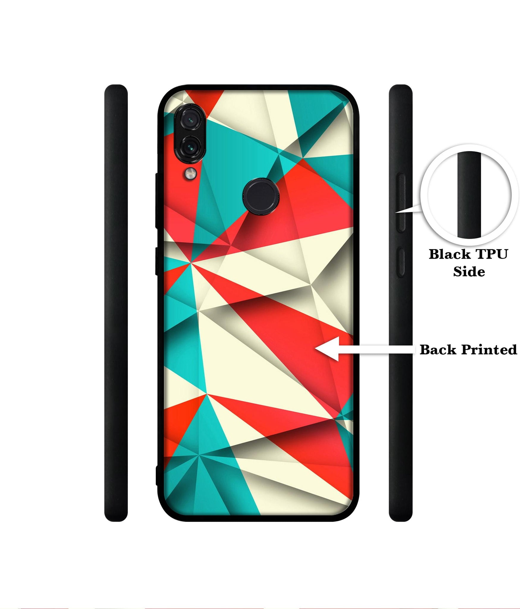 Red Blue White Pattern Designer 2D Printed Back Case Cover for Mi Redmi Note 7 4G / Note 7 Pro 4G / Note 7S 4G