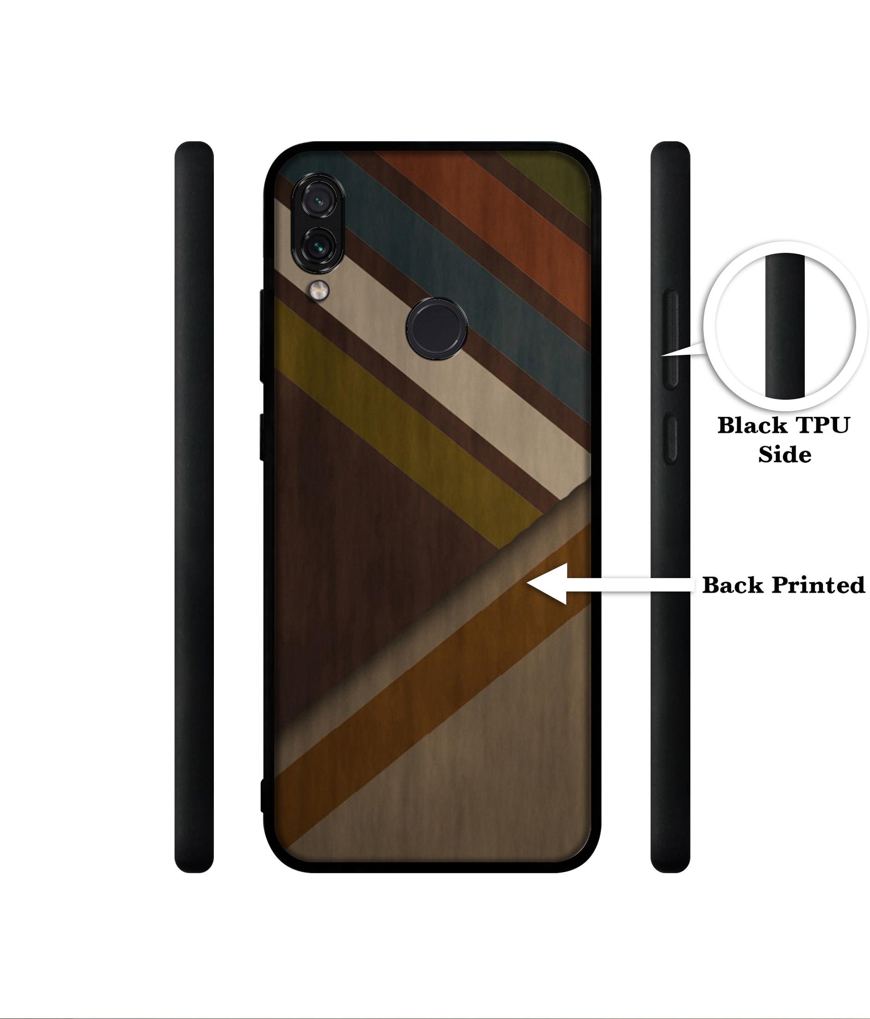 Colorful Wooden Pattern Designer 2D Printed Back Case Cover for Mi Redmi Note 7 4G / Note 7 Pro 4G / Note 7S 4G