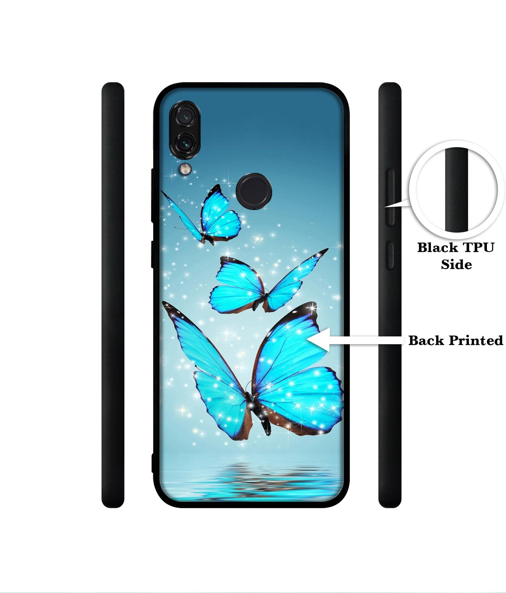 Flying Butterflies Designer 2D Printed Back Case Cover for Mi Redmi Note 7 4G / Note 7 Pro 4G / Note 7S 4G