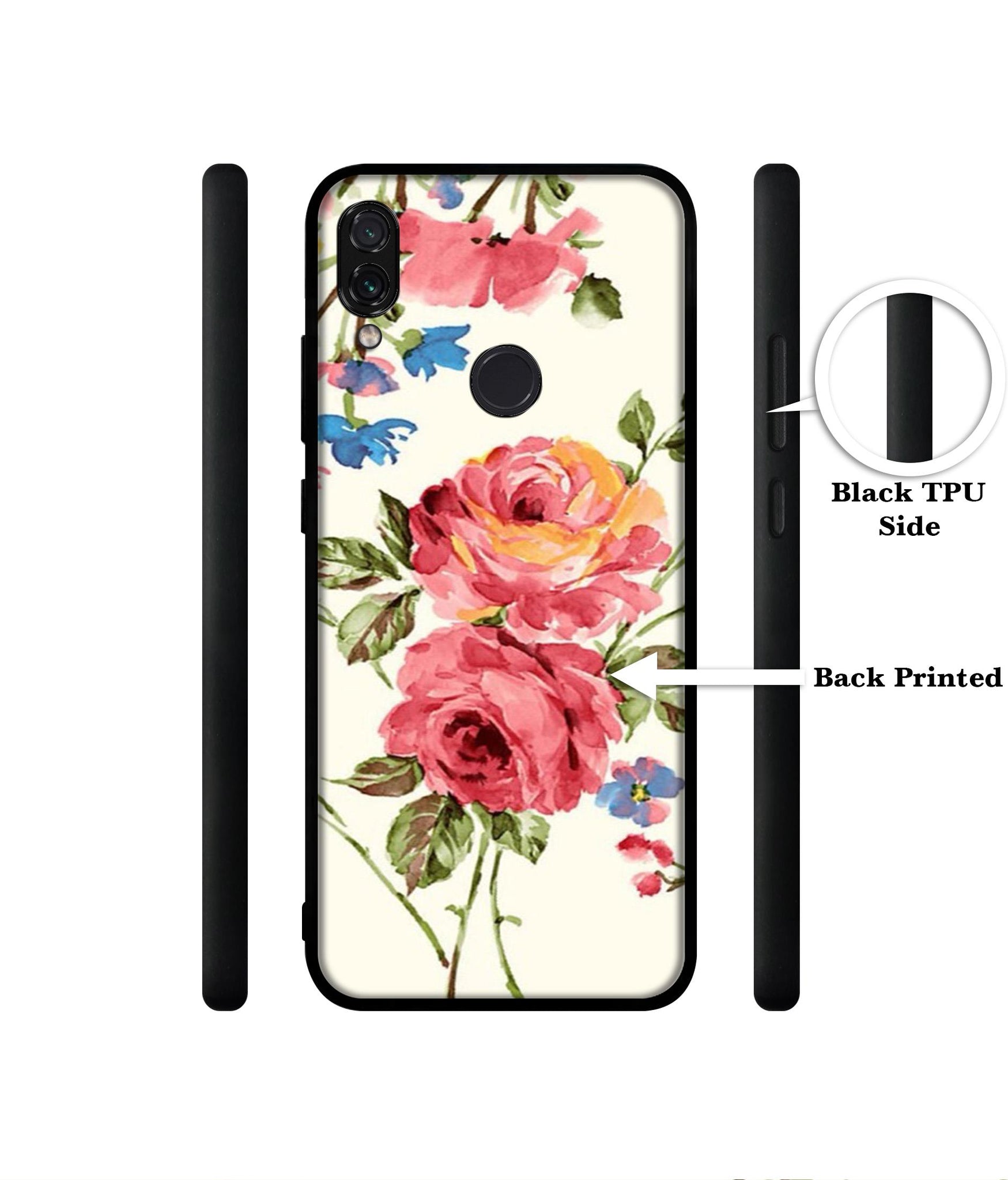 Vintage Painting Flower Designer 2D Printed Back Case Cover for Mi Redmi Note 7 4G / Note 7 Pro 4G / Note 7S 4G