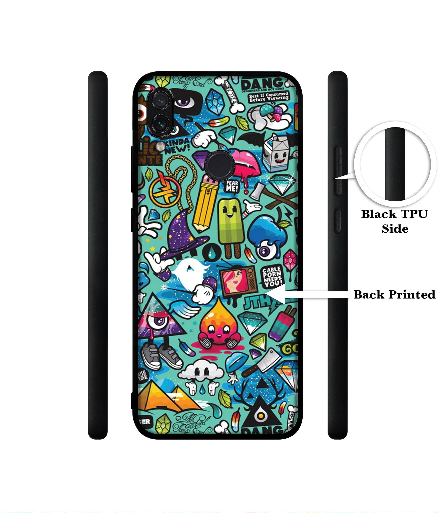Crazy Designer 2D Printed Back Case Cover for Mi Redmi Note 7 4G / Note 7 Pro 4G / Note 7S 4G