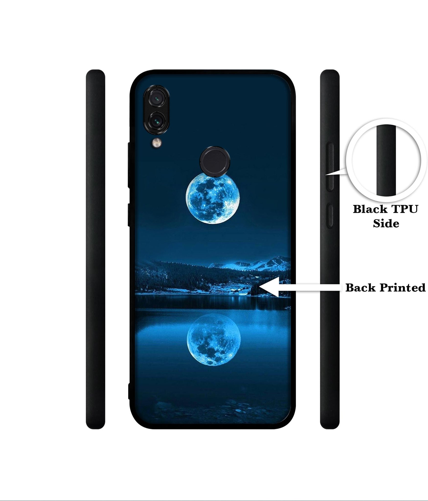 Moon Pattern Print Designer 2D Printed Back Case Cover for Mi Redmi Note 7 4G / Note 7 Pro 4G / Note 7S 4G