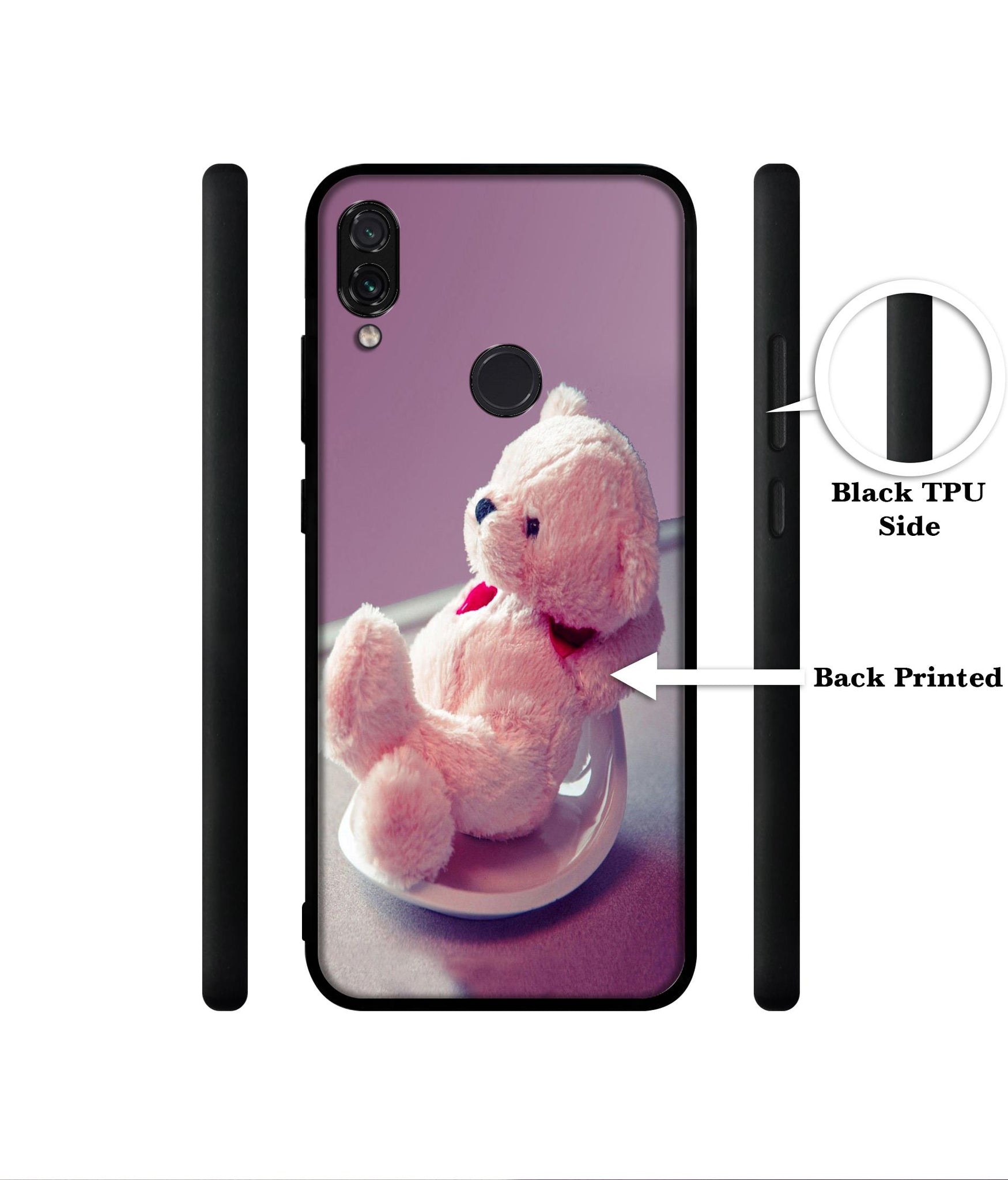 Cute Teddy Bear Designer 2D Printed Back Case Cover for Mi Redmi Note 7 4G / Note 7 Pro 4G / Note 7S 4G