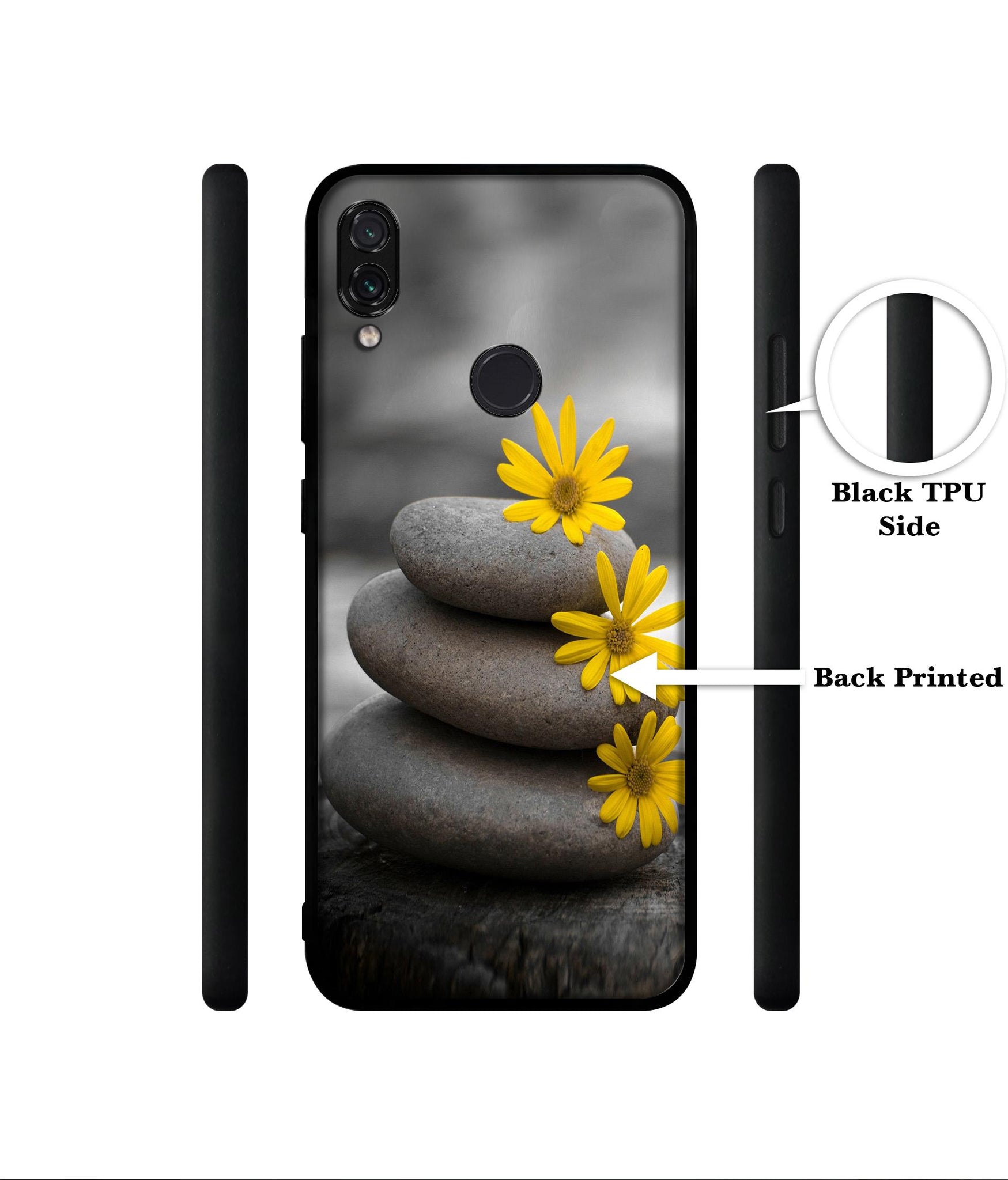 Stones And Flower Designer 2D Printed Back Case Cover for Mi Redmi Note 7 4G / Note 7 Pro 4G / Note 7S 4G