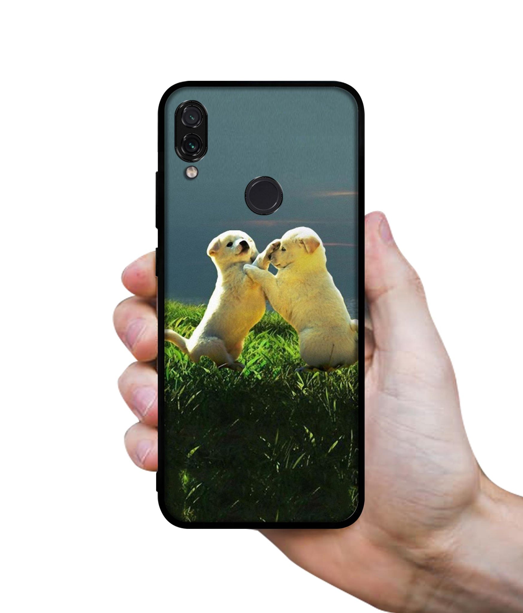 Puppy Couple Sunset Designer 2D Printed Back Case Cover for Mi Redmi Note 7 4G / Note 7 Pro 4G / Note 7S 4G
