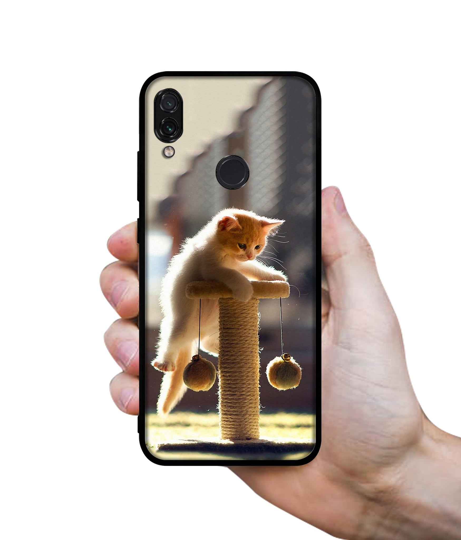 Cat Climbing Designer 2D Printed Back Case Cover for Mi Redmi Note 7 4G / Note 7 Pro 4G / Note 7S 4G
