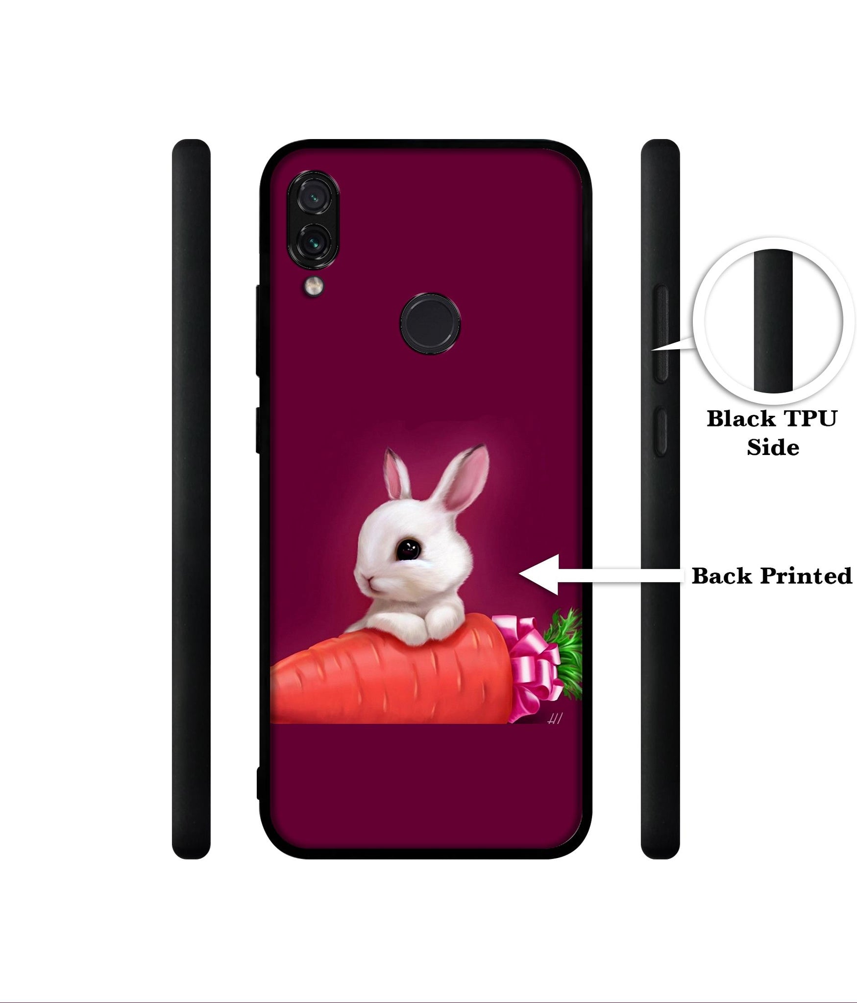 Bunny With Carrot Designer 2D Printed Back Case Cover for Mi Redmi Note 7 4G / Note 7 Pro 4G / Note 7S 4G