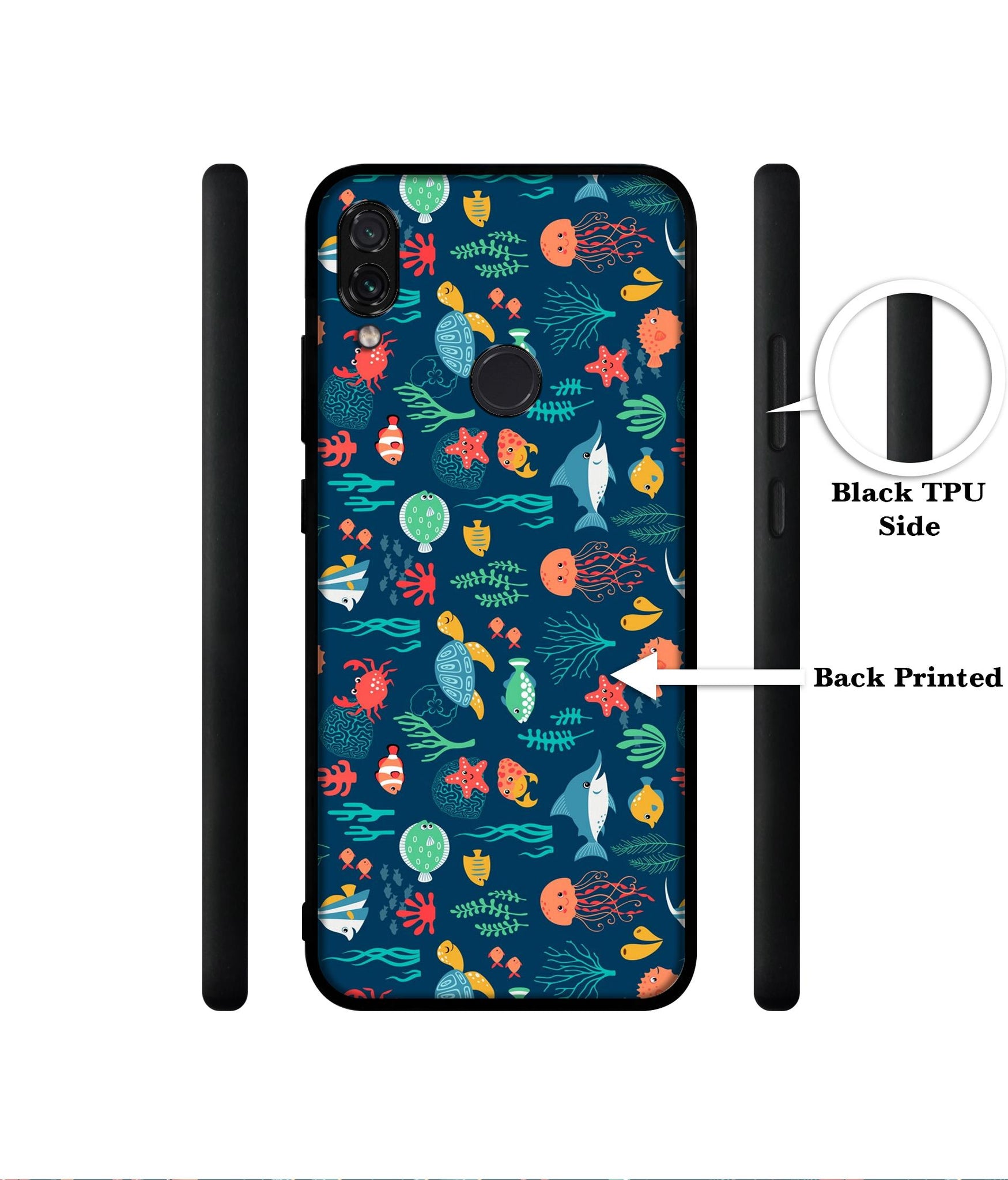 Aquarium Texture Designer 2D Printed Back Case Cover for Mi Redmi Note 7 4G / Note 7 Pro 4G / Note 7S 4G