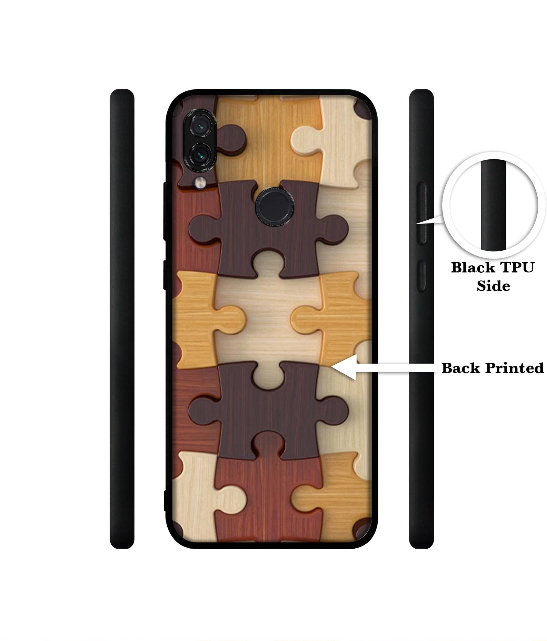 Puzzle Pattern Designer 2D Printed Back Case Cover for Mi Redmi Note 7 4G / Note 7 Pro 4G / Note 7S 4G