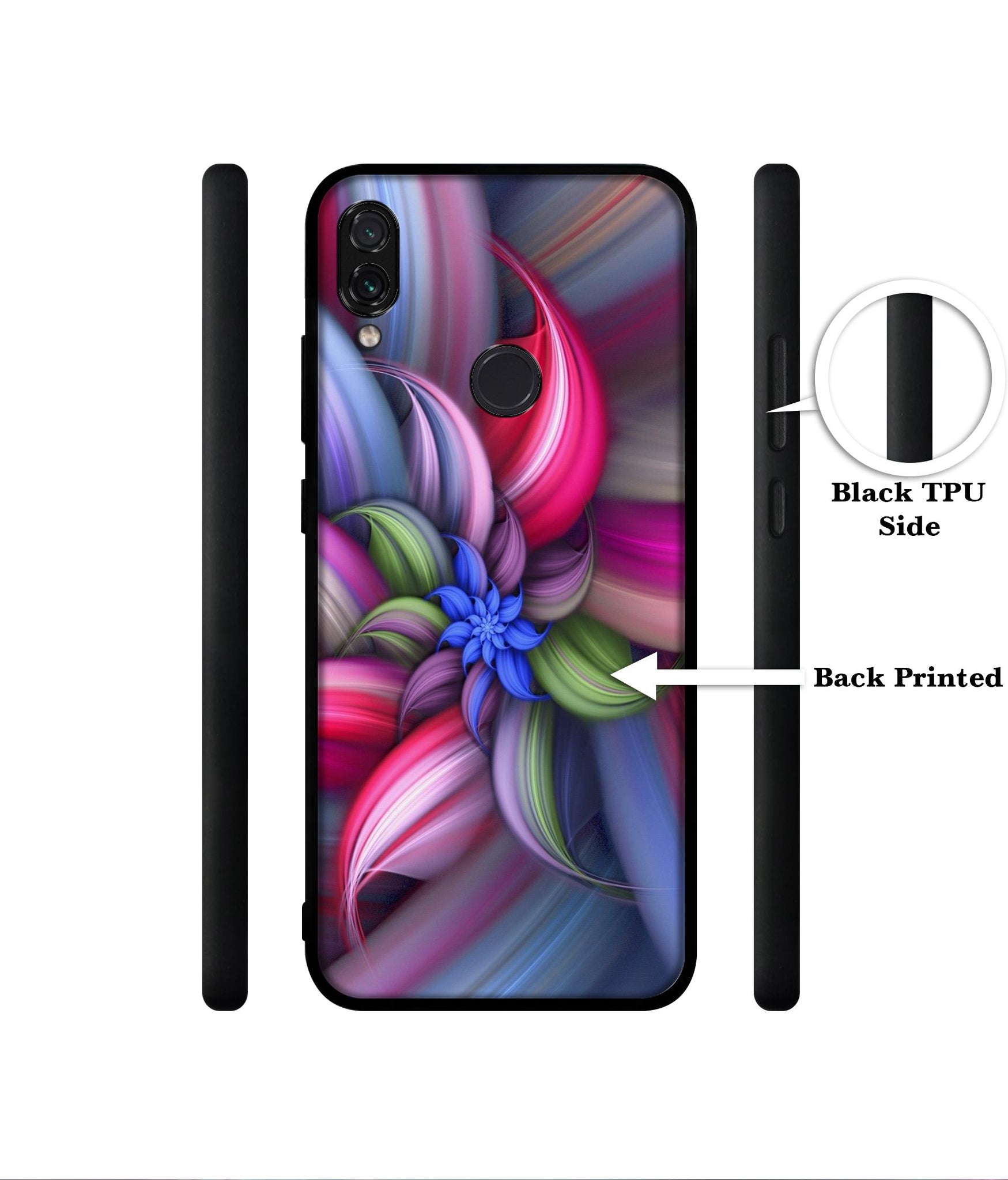 Colorful Flower Designer 2D Printed Back Case Cover for Mi Redmi Note 7 4G / Note 7 Pro 4G / Note 7S 4G
