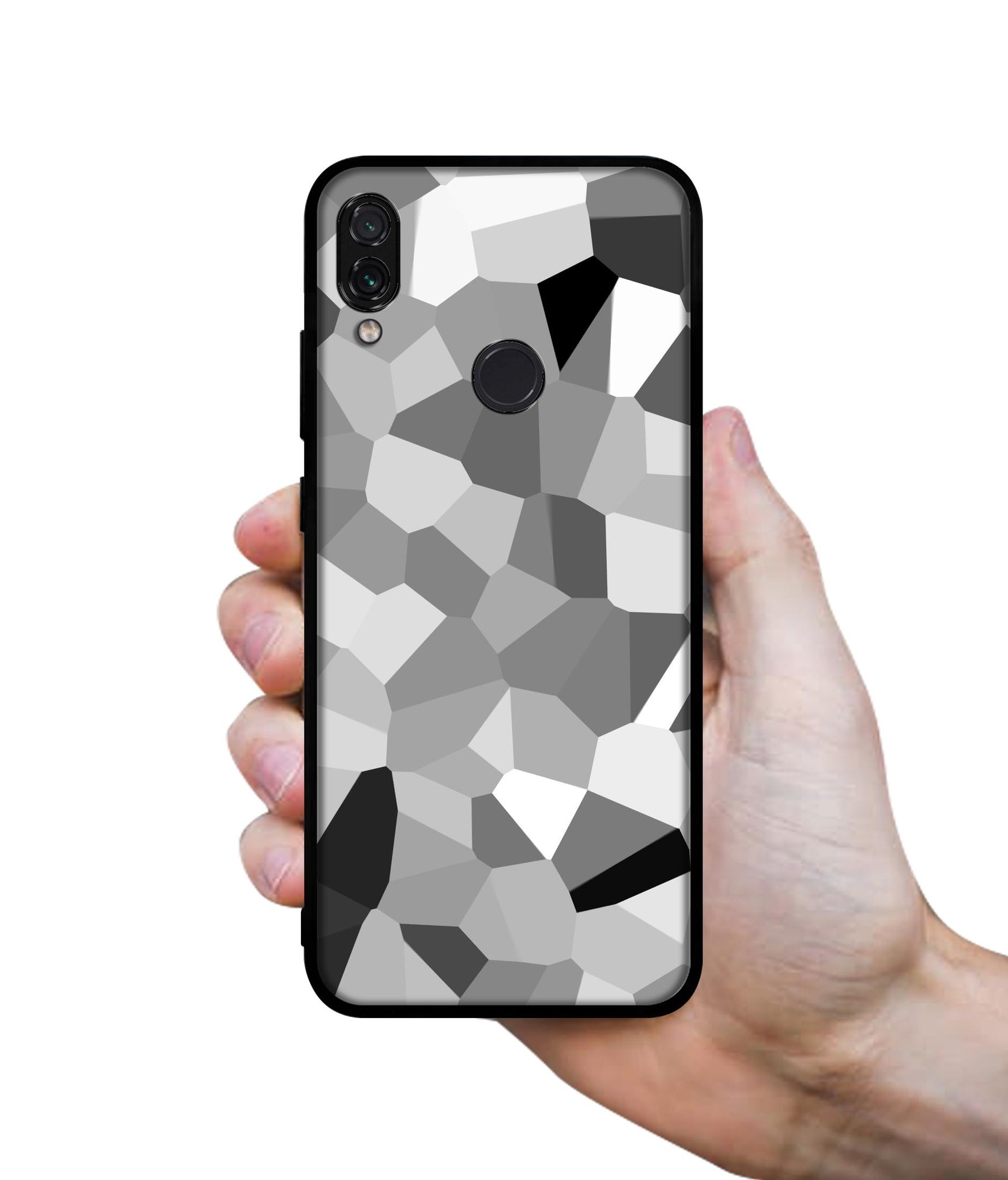 Black & White Mathematical Shape Designer 2D Printed Back Case Cover for Mi Redmi Note 7 4G / Note 7 Pro 4G / Note 7S 4G
