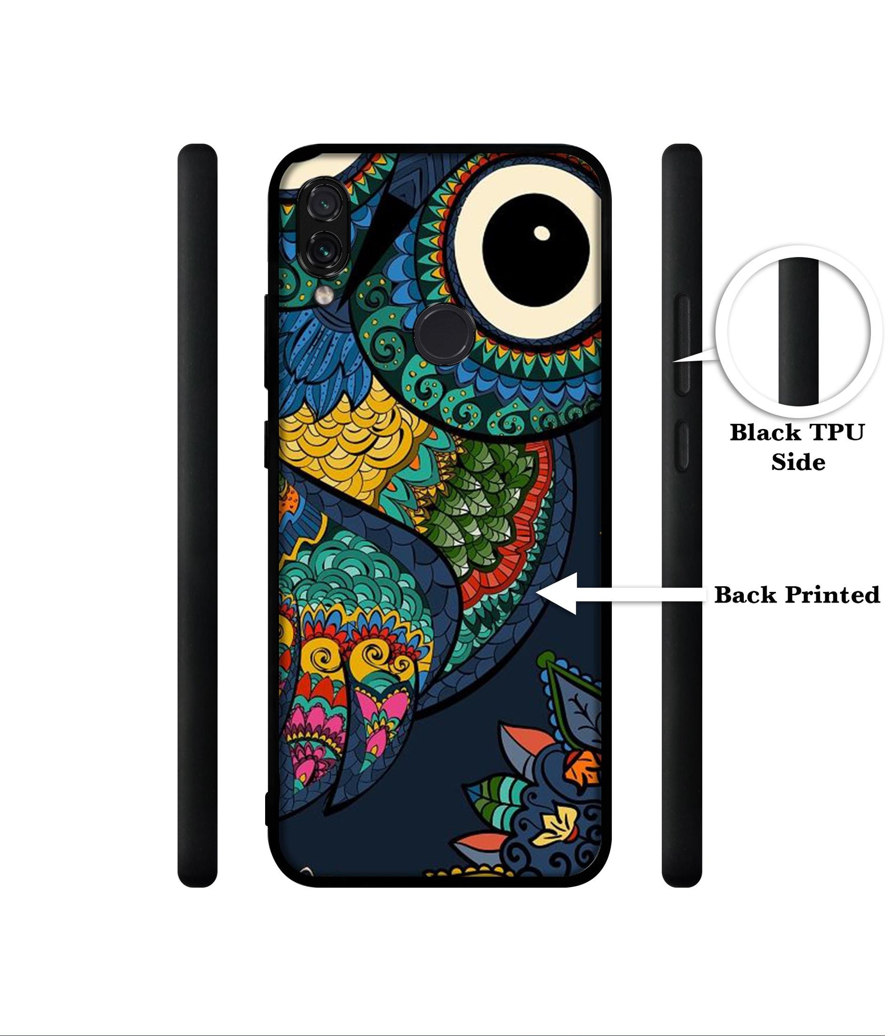 Owl Illustration Designer 2D Printed Back Case Cover for Mi Redmi Note 7 4G / Note 7 Pro 4G / Note 7S 4G