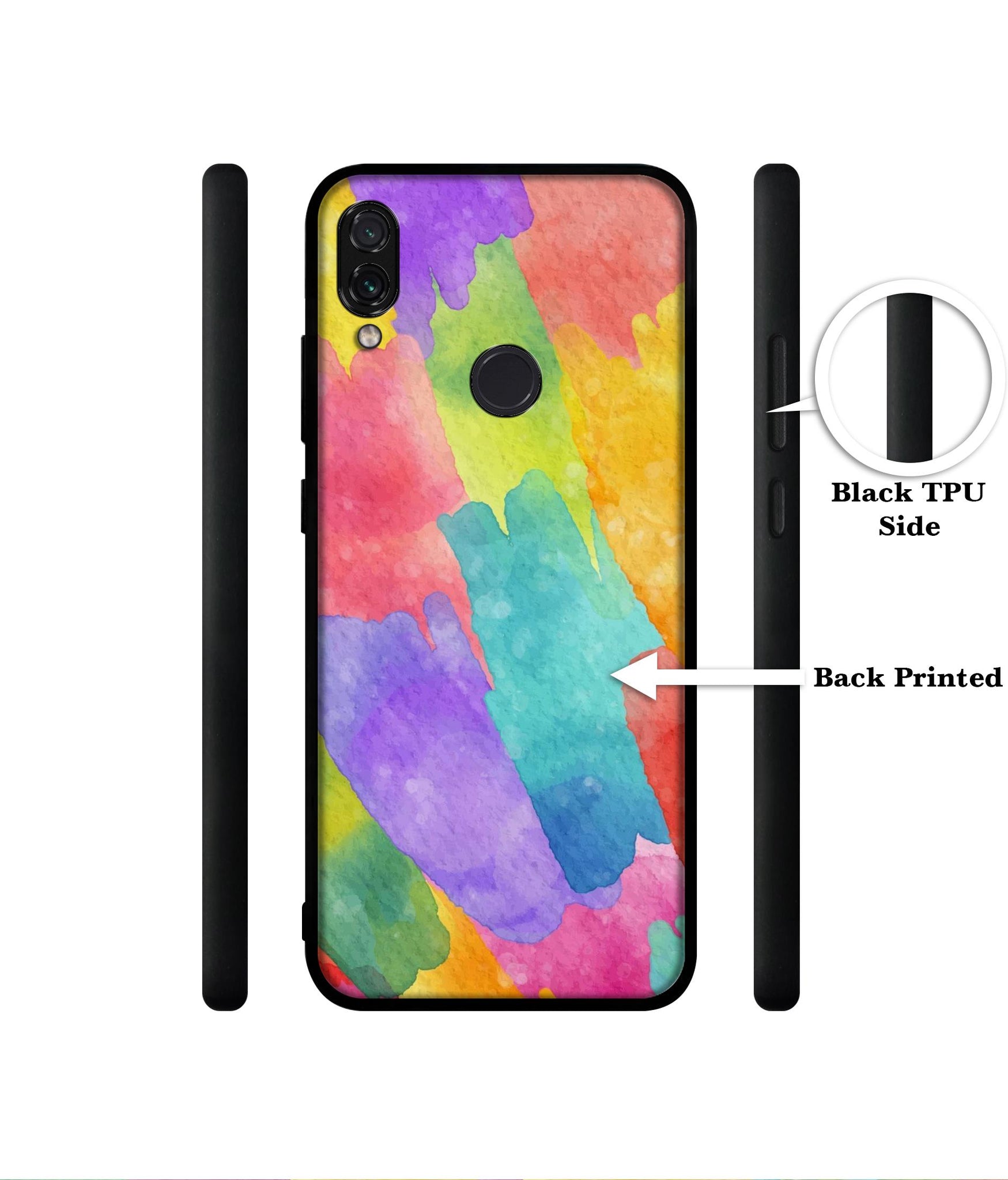 Water Paint Colorful Abstract Designer 2D Printed Back Case Cover for Mi Redmi Note 7 4G / Note 7 Pro 4G / Note 7S 4G