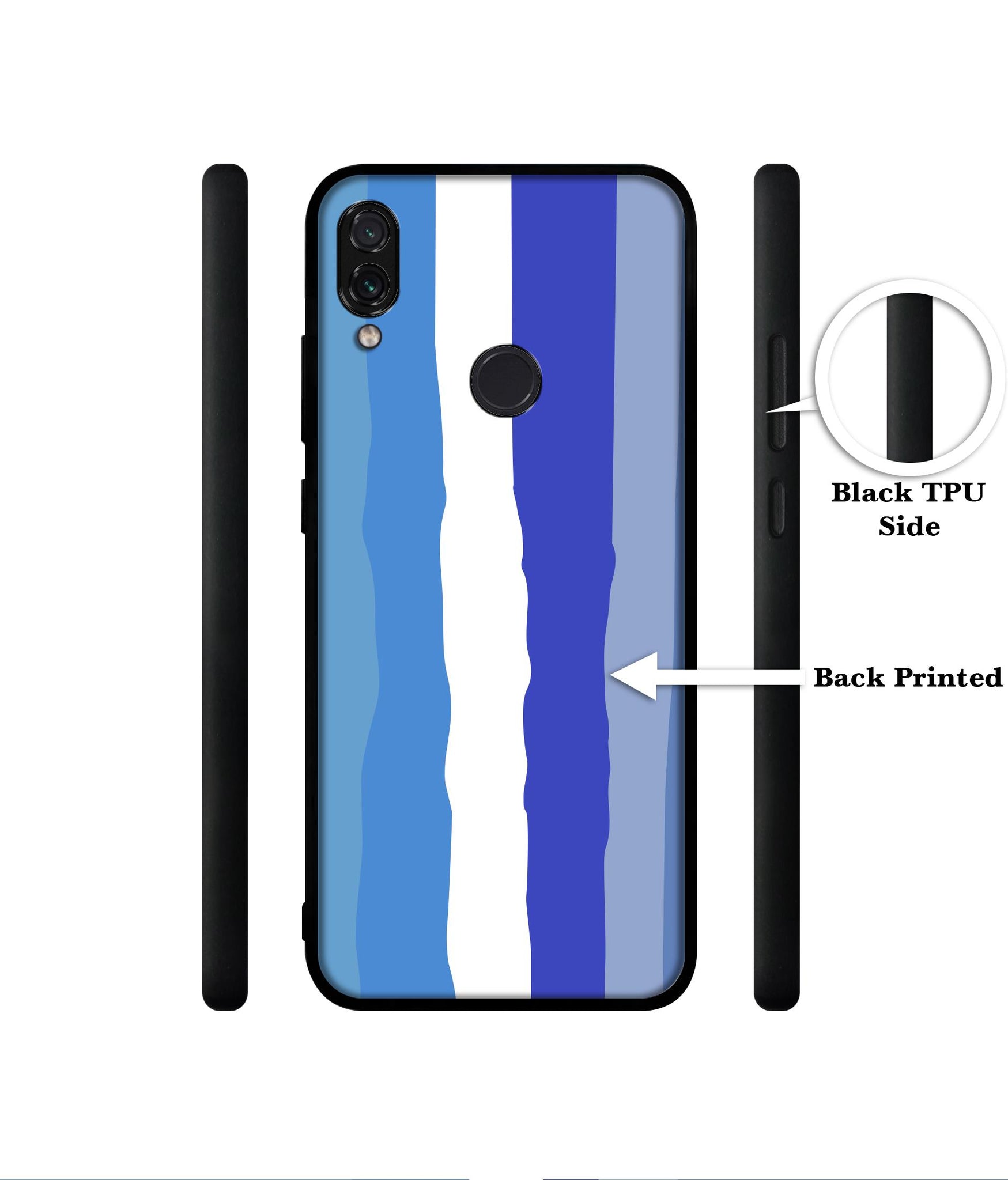 Blue Stripes Rainbow Designer 2D Printed Back Case Cover for Mi Redmi Note 7 4G / Note 7 Pro 4G / Note 7S 4G