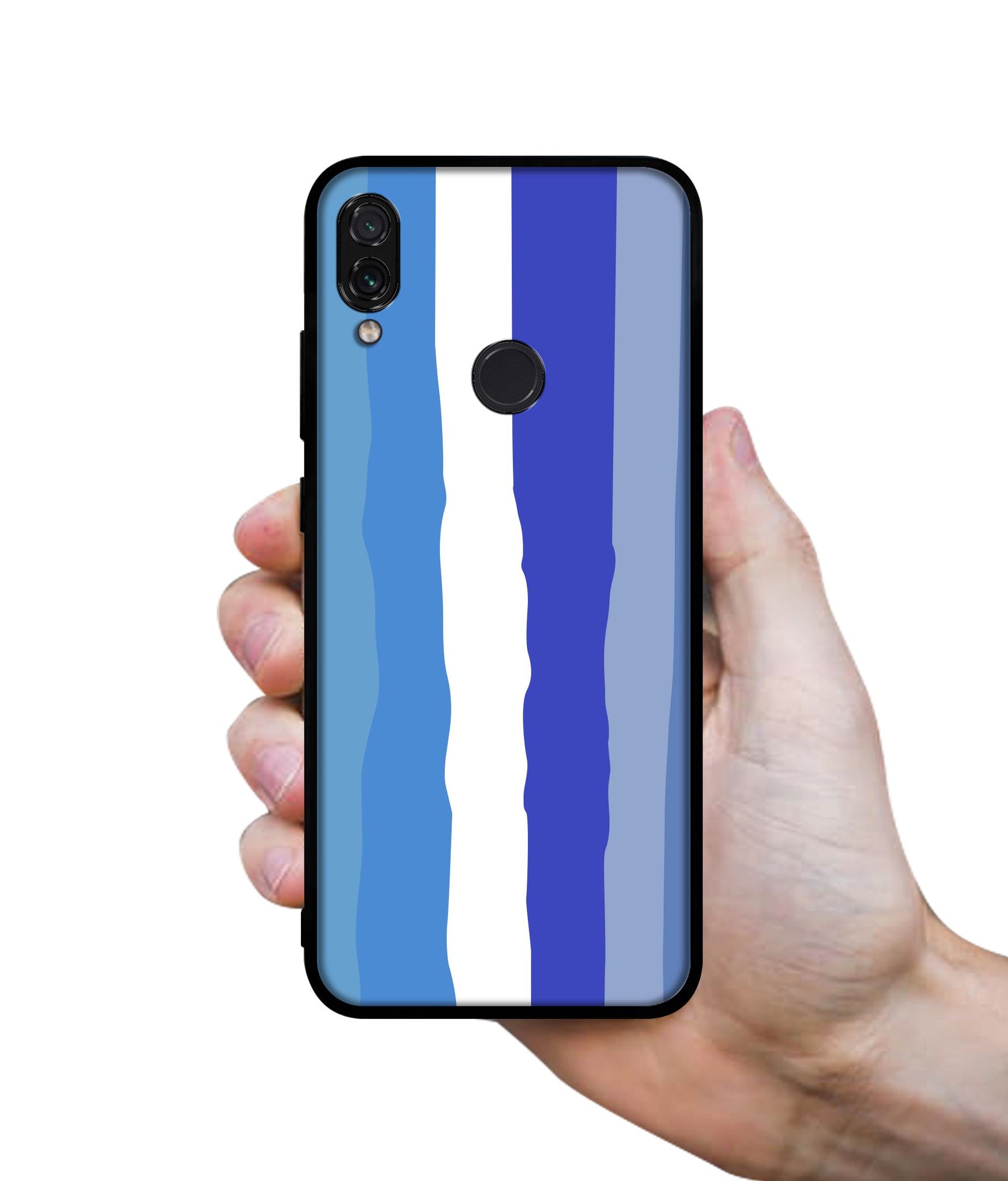 Blue Stripes Rainbow Designer 2D Printed Back Case Cover for Mi Redmi Note 7 4G / Note 7 Pro 4G / Note 7S 4G