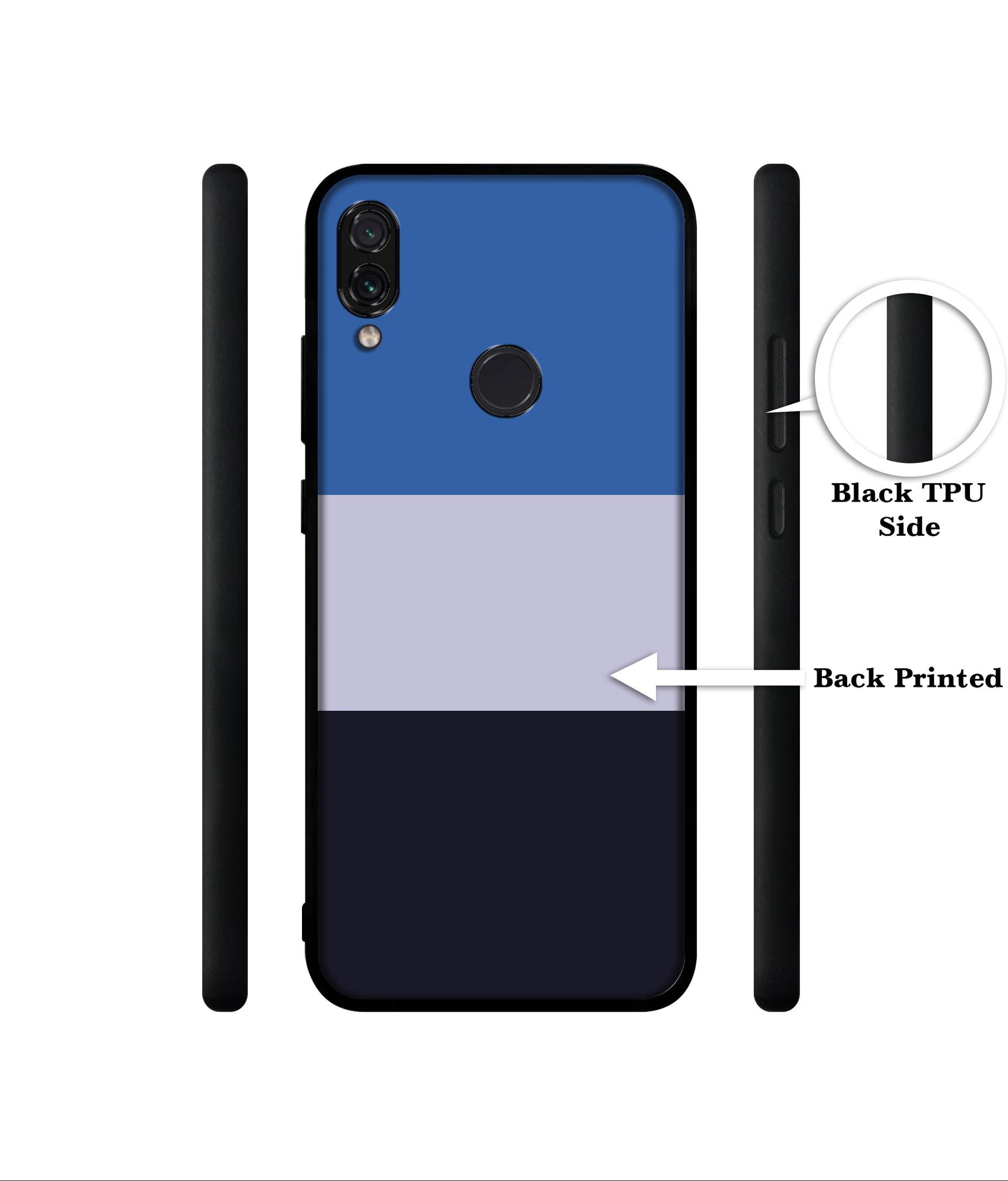 Three Color Stripes Designer 2D Printed Back Case Cover for Mi Redmi Note 7 4G / Note 7 Pro 4G / Note 7S 4G