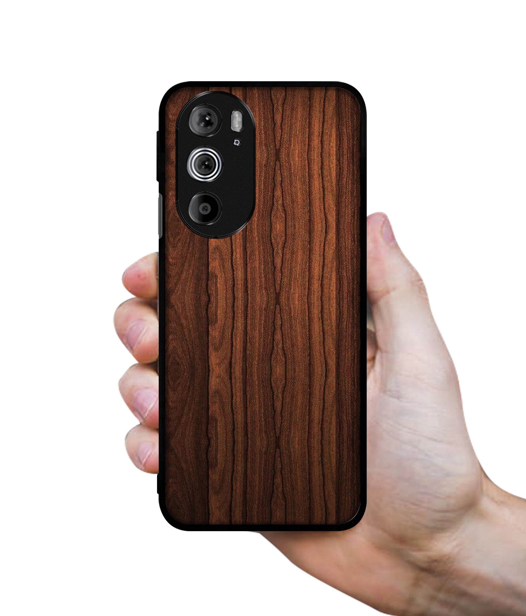 Brown Wooden Texture Designer 2D Printed Back Case Cover for Motorola edge 30 Pro 5G