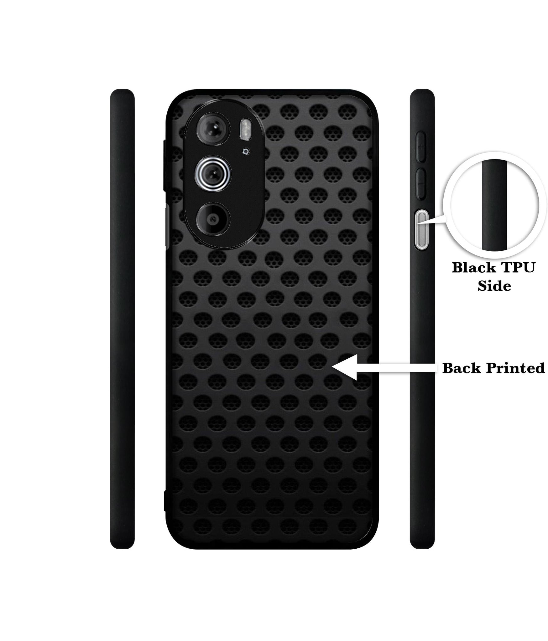 Black Circle Designer 2D Printed Back Case Cover for Motorola edge 30 Pro 5G