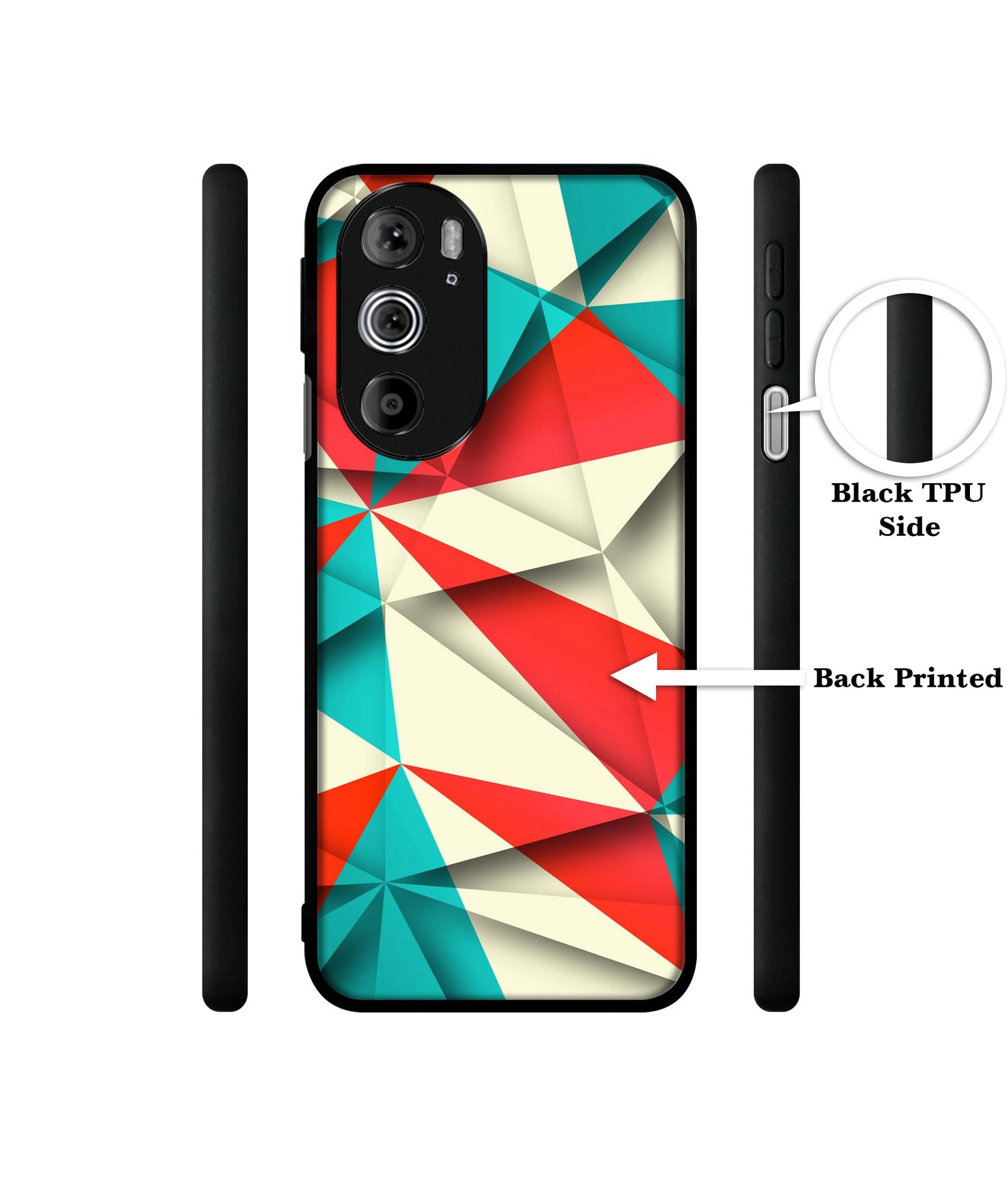 Red Blue White Pattern Designer 2D Printed Back Case Cover for Motorola edge 30 Pro 5G