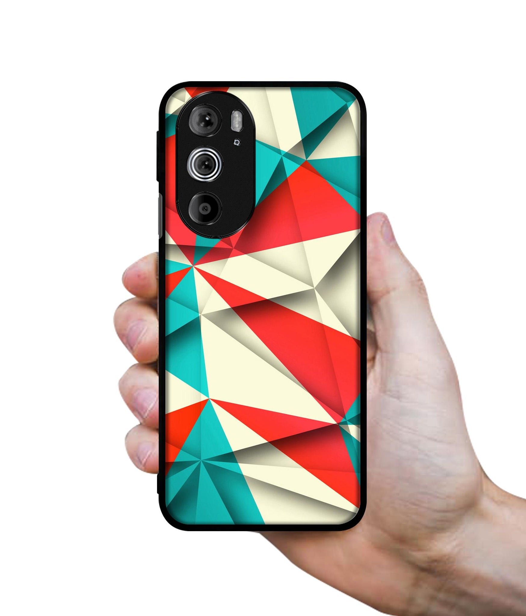 Red Blue White Pattern Designer 2D Printed Back Case Cover for Motorola edge 30 Pro 5G