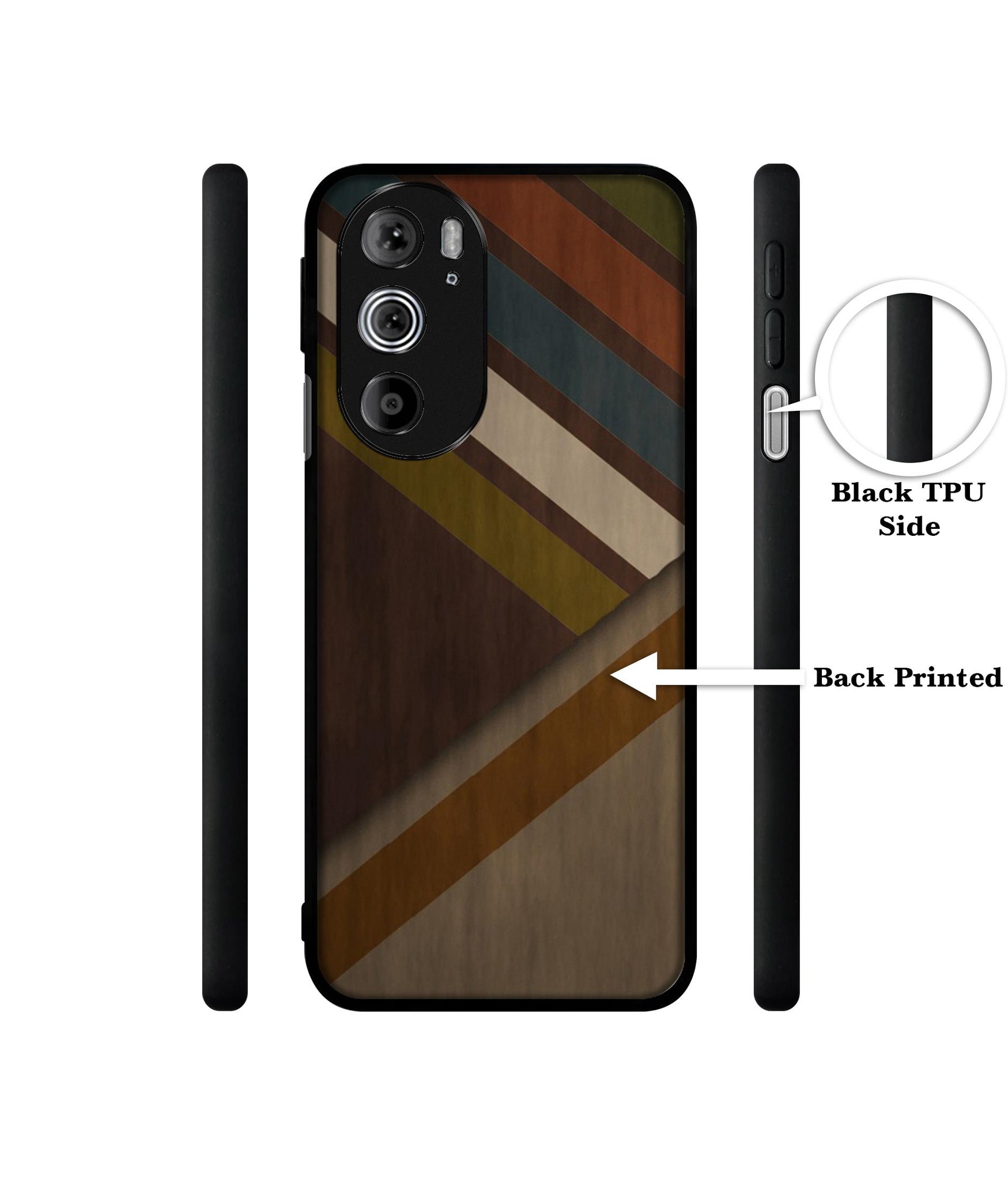 Colorful Wooden Pattern Designer 2D Printed Back Case Cover for Motorola edge 30 Pro 5G