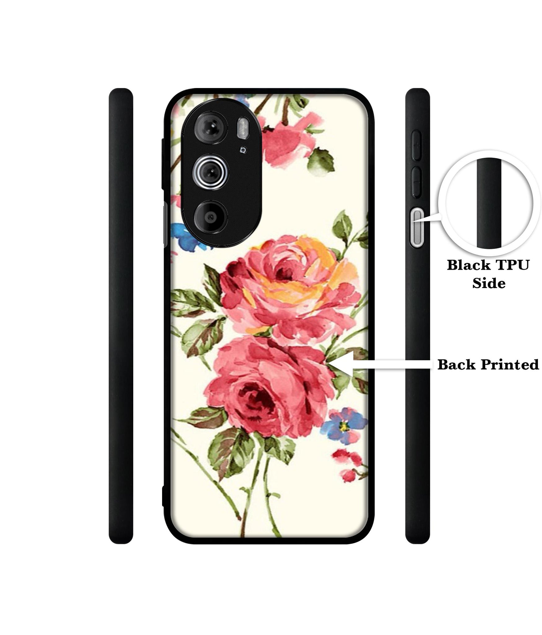 Vintage Painting Flower Designer 2D Printed Back Case Cover for Motorola edge 30 Pro 5G