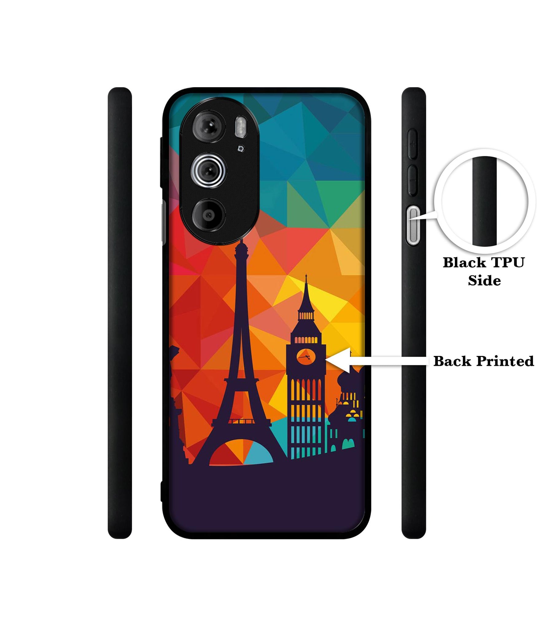 Colored Paris Designer 2D Printed Back Case Cover for Motorola edge 30 Pro 5G