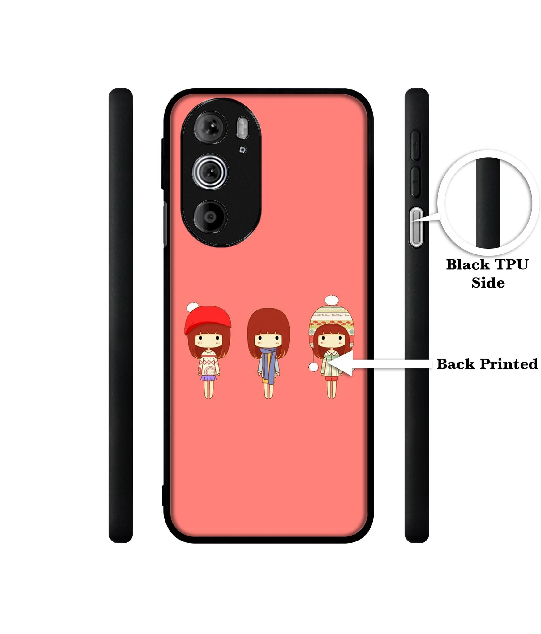 Cute Girls Designer 2D Printed Back Case Cover for Motorola edge 30 Pro 5G