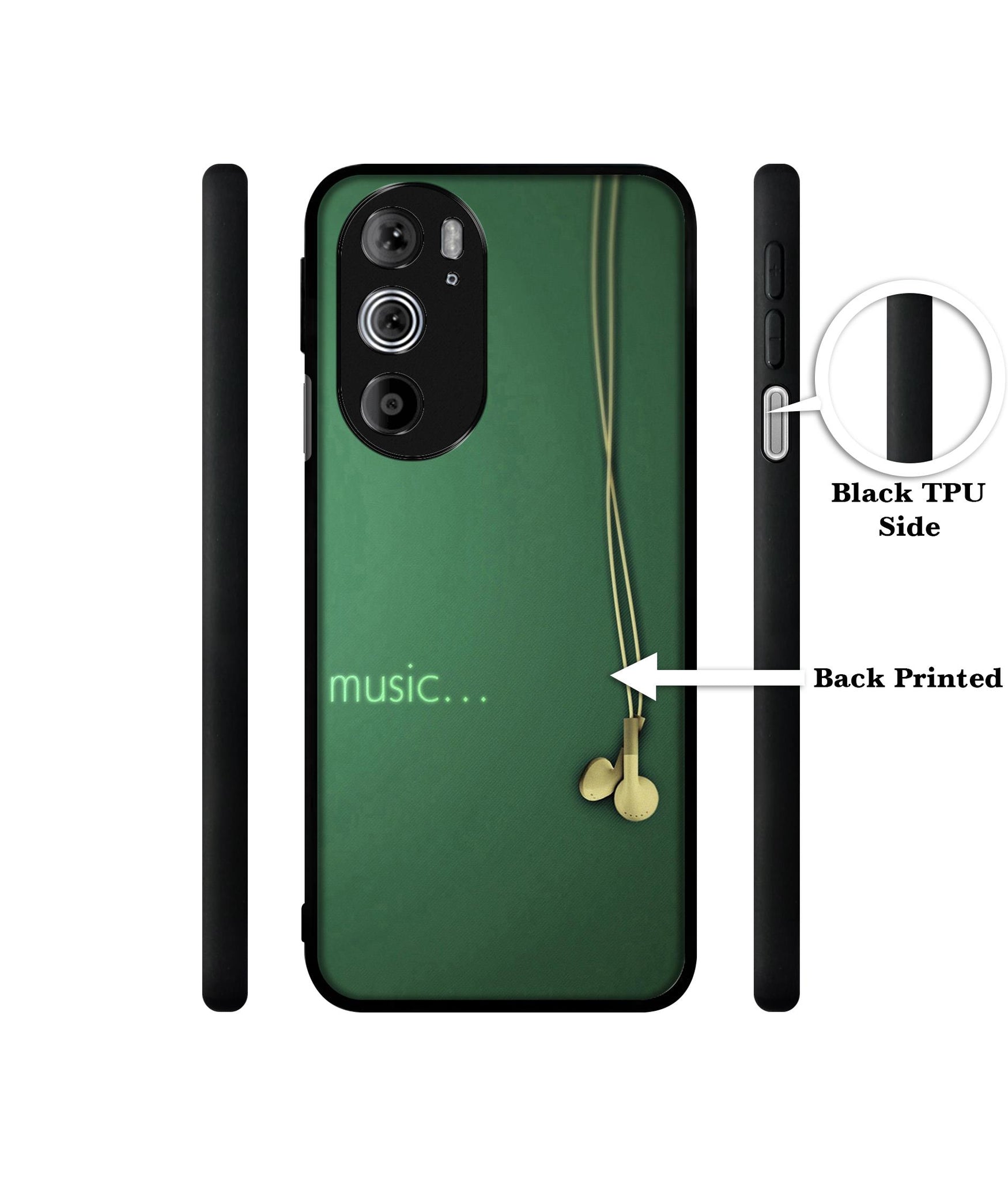 Headphone Music Designer 2D Printed Back Case Cover for Motorola edge 30 Pro 5G