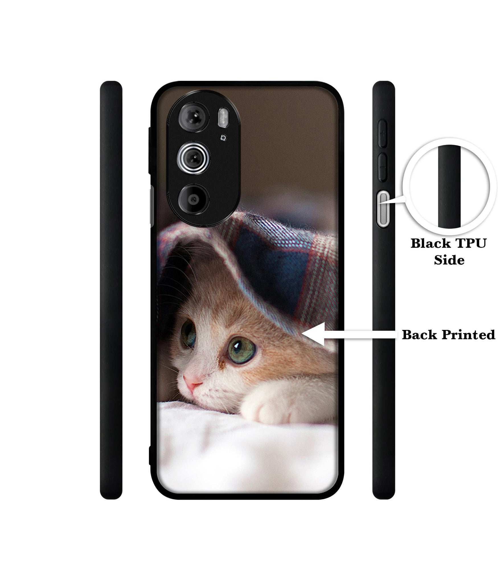 Sleepy Kitten Designer 2D Printed Back Case Cover for Motorola edge 30 Pro 5G