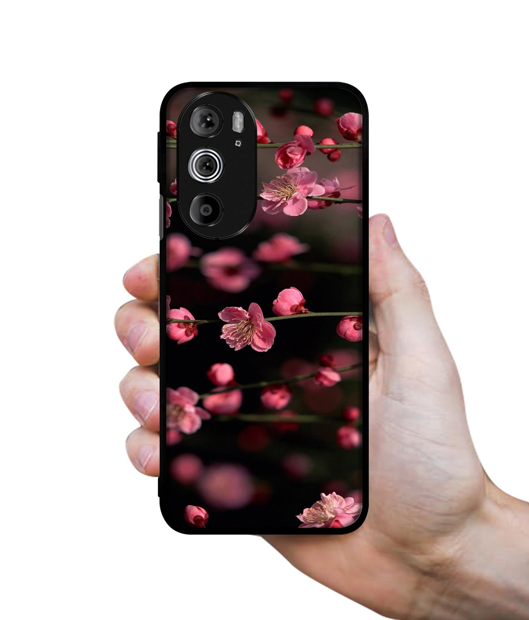 Pink Flowers Designer 2D Printed Back Case Cover for Motorola edge 30 Pro 5G