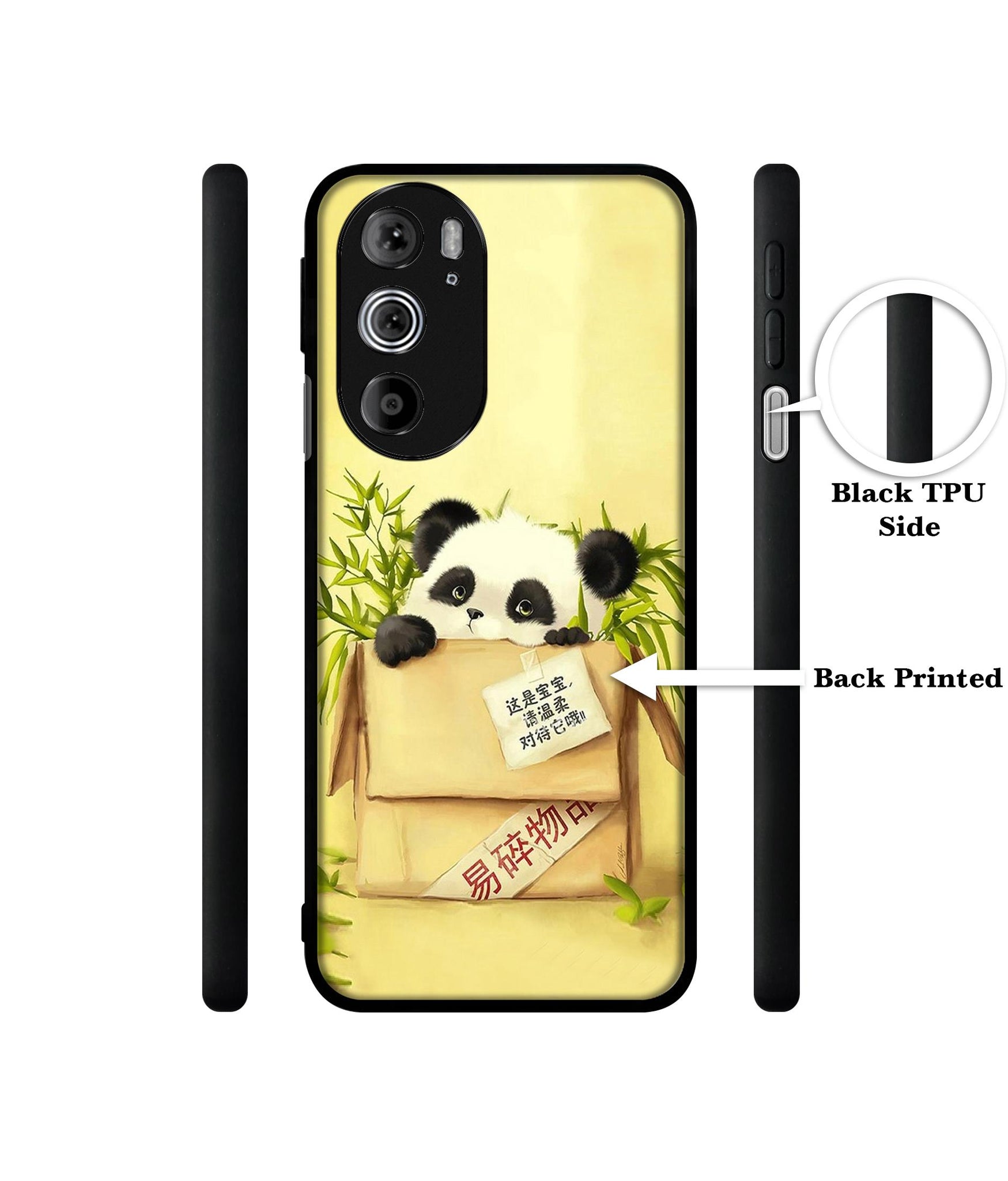 Panda In Box Designer 2D Printed Back Case Cover for Motorola edge 30 Pro 5G
