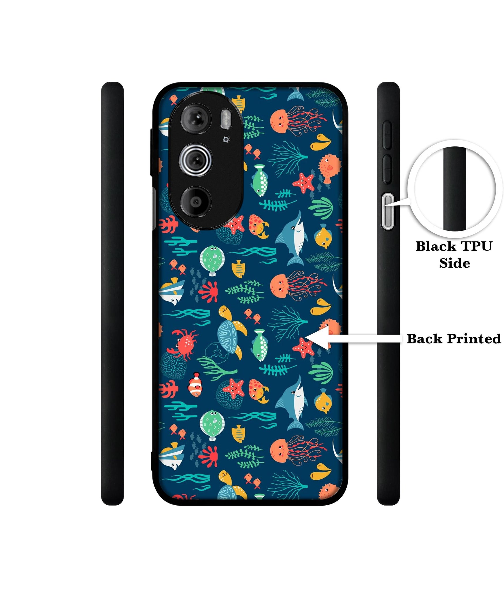 Aquarium Texture Designer 2D Printed Back Case Cover for Motorola edge 30 Pro 5G