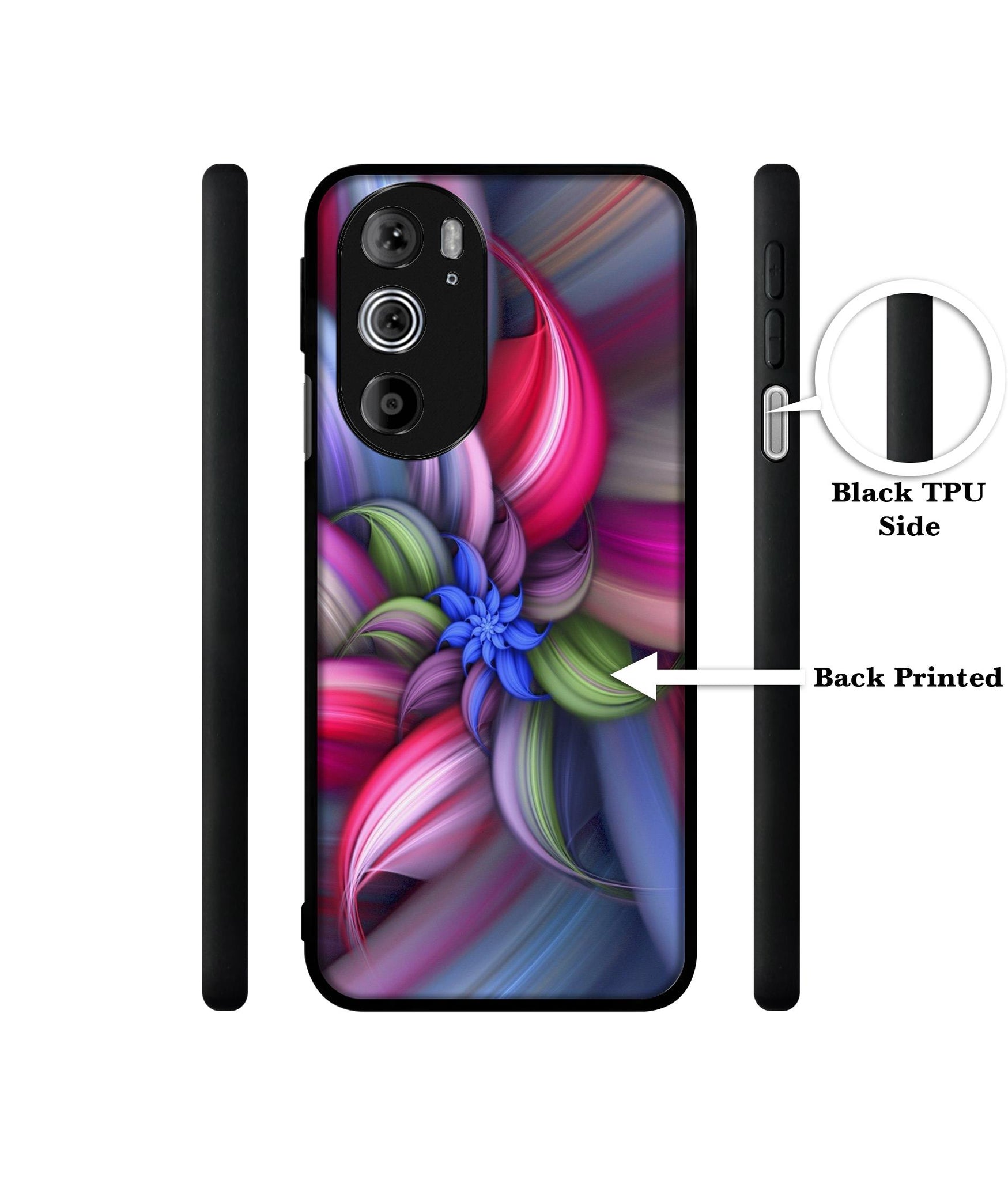 Colorful Flower Designer 2D Printed Back Case Cover for Motorola edge 30 Pro 5G