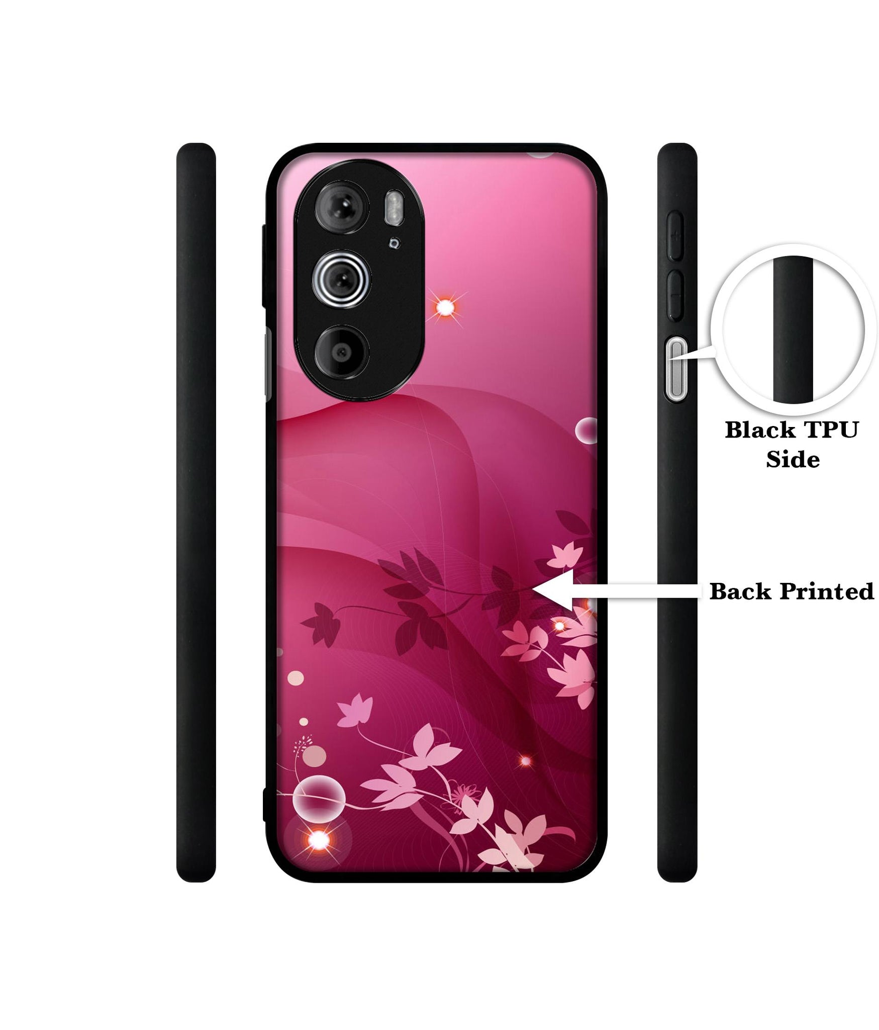 Pink Abstract Designer 2D Printed Back Case Cover for Motorola edge 30 Pro 5G