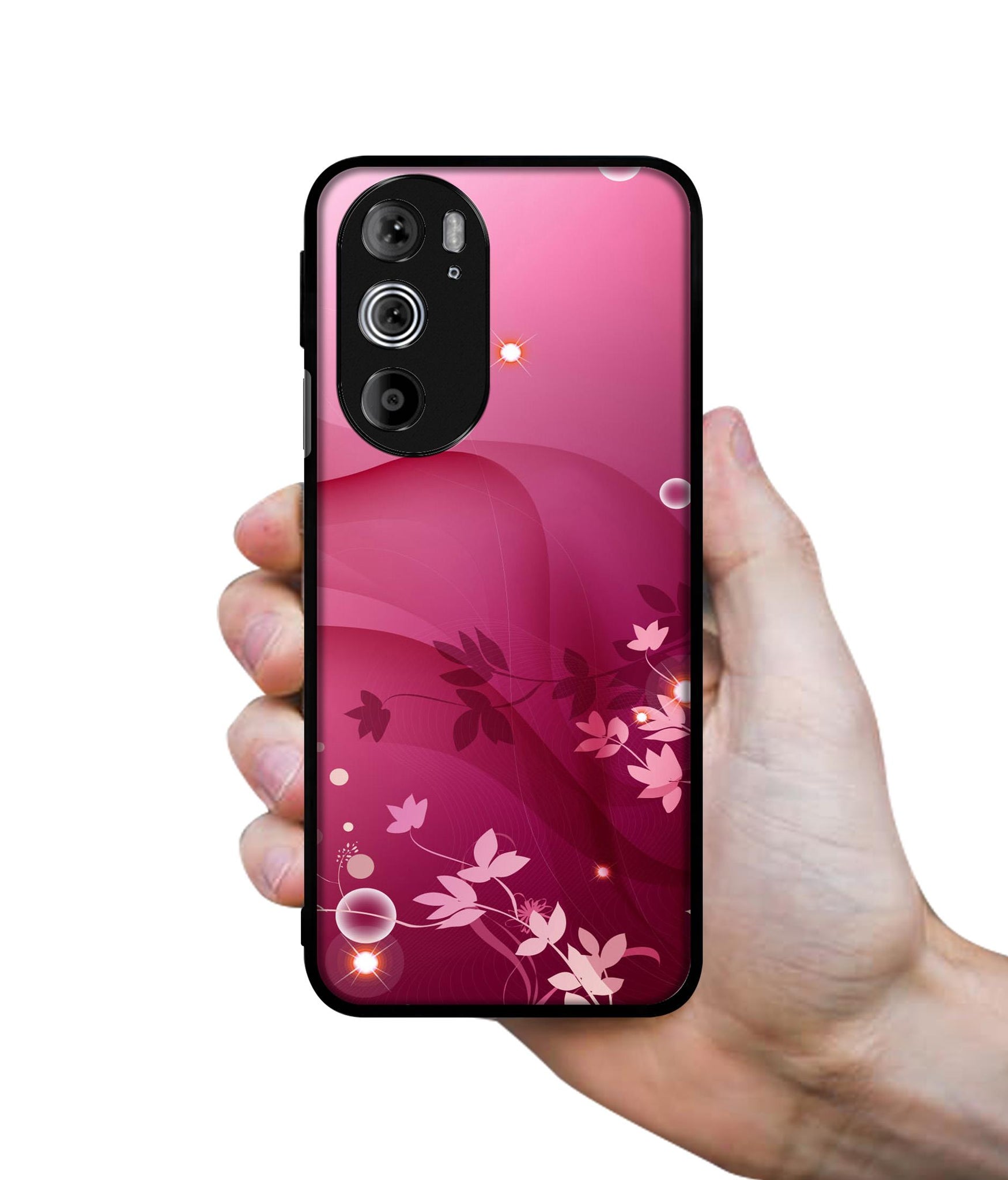 Pink Abstract Designer 2D Printed Back Case Cover for Motorola edge 30 Pro 5G