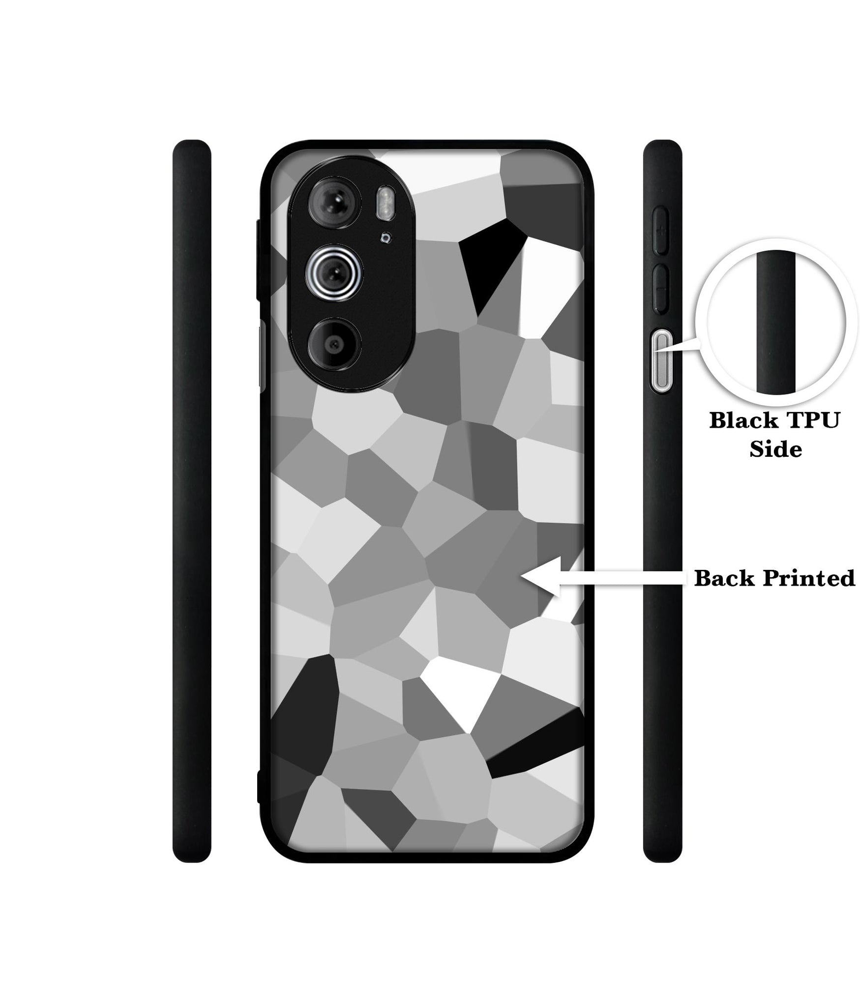 Black & White Mathematical Shape Designer 2D Printed Back Case Cover for Motorola edge 30 Pro 5G
