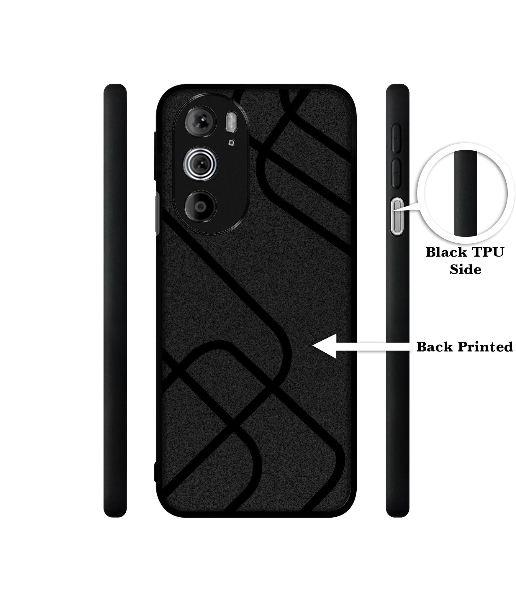Zig-Zag Black Line Designer 2D Printed Back Case Cover for Motorola edge 30 Pro 5G
