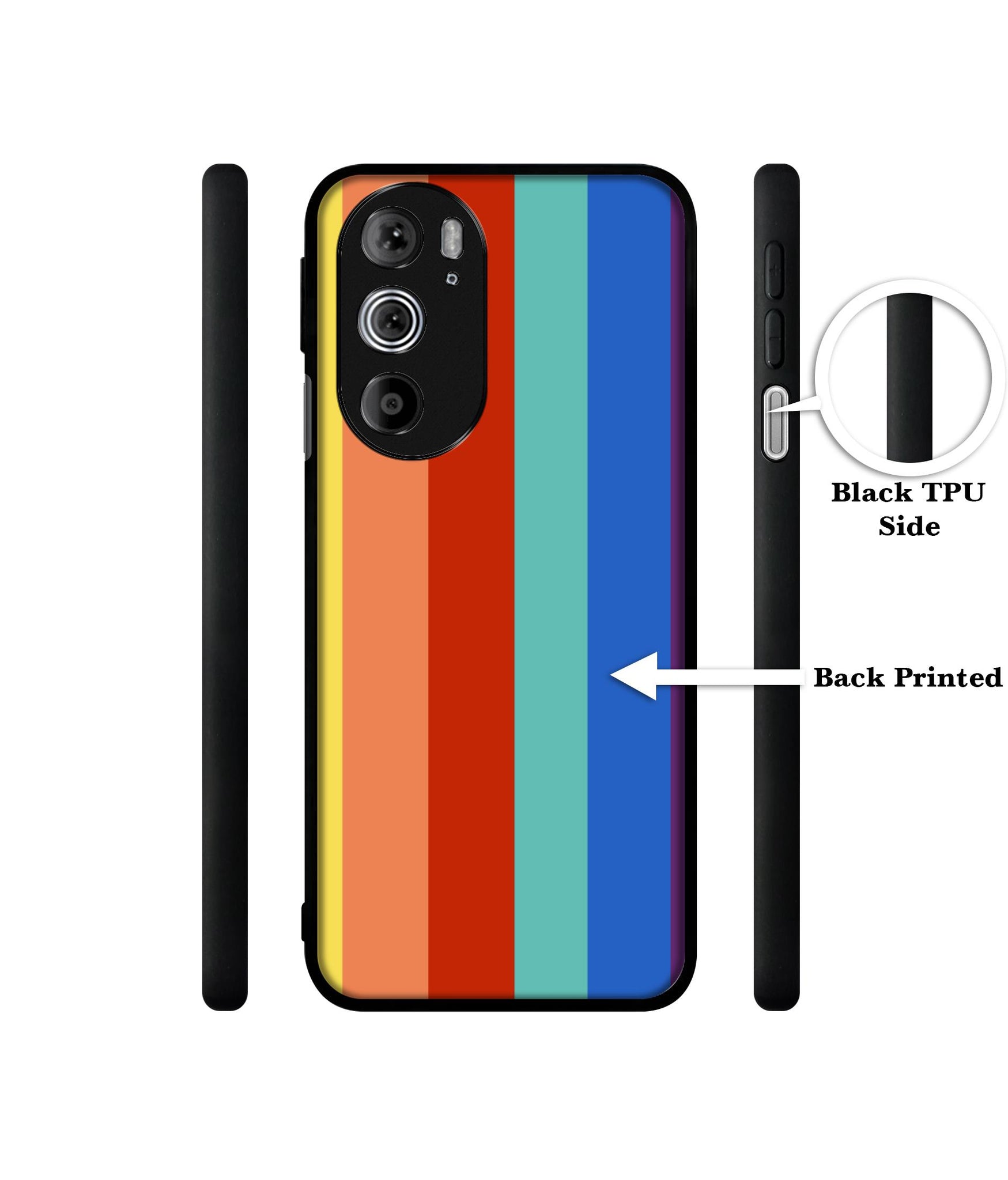 Rainbow Colors Designer 2D Printed Back Case Cover for Motorola edge 30 Pro 5G