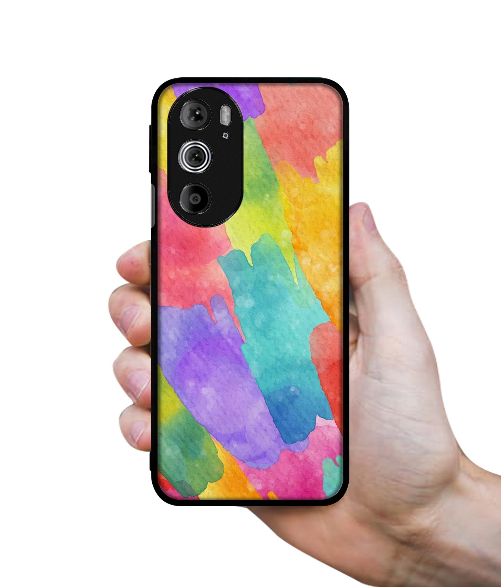 Water Paint Colorful Abstract Designer 2D Printed Back Case Cover for Motorola edge 30 Pro 5G