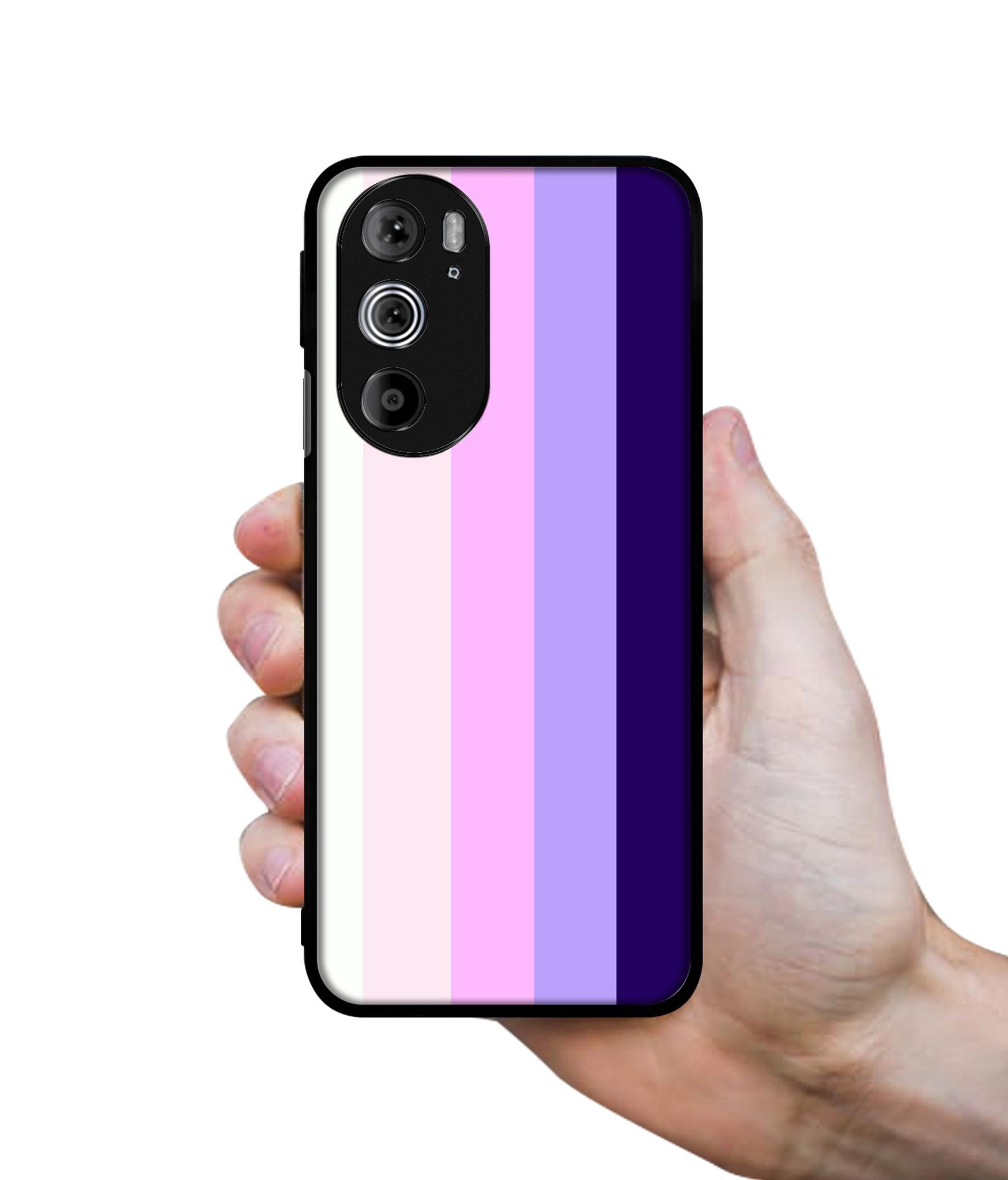 Pink and Purple Lines Designer 2D Printed Back Case Cover for Motorola edge 30 Pro 5G