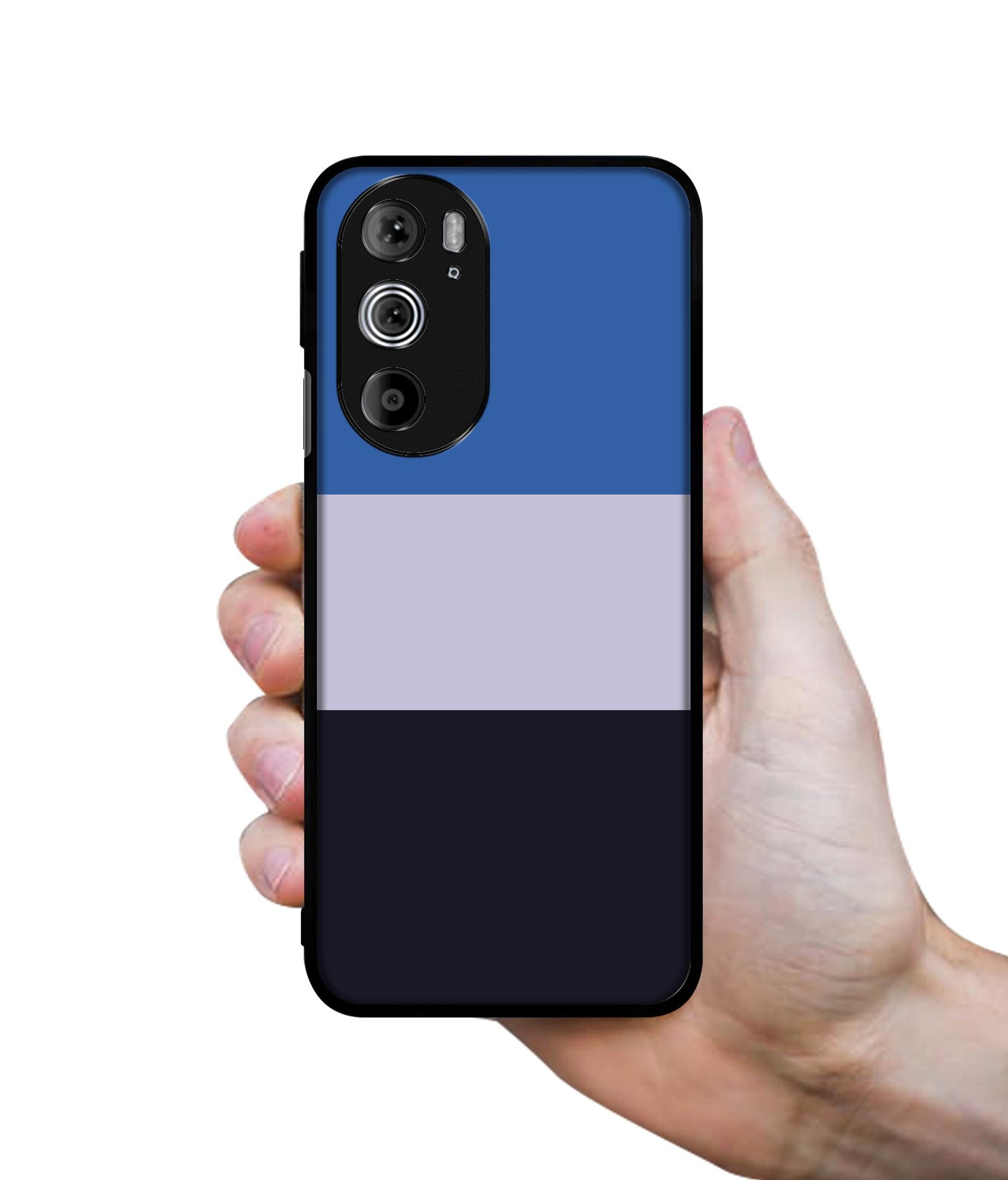 Three Color Stripes Designer 2D Printed Back Case Cover for Motorola edge 30 Pro 5G