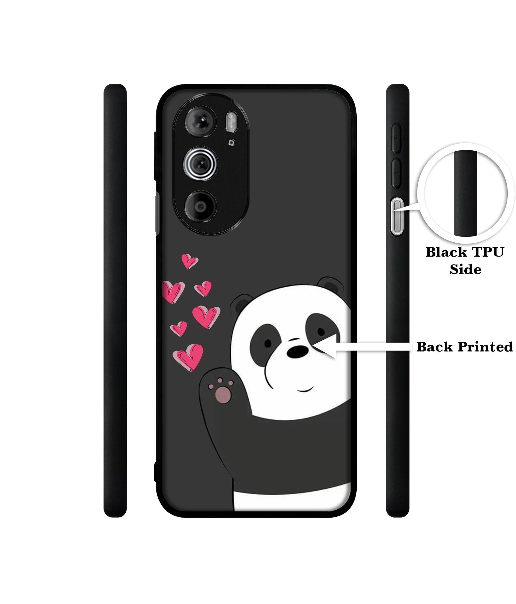 Love Panda Designer 2D Printed Back Case Cover for Motorola edge 30 Pro 5G