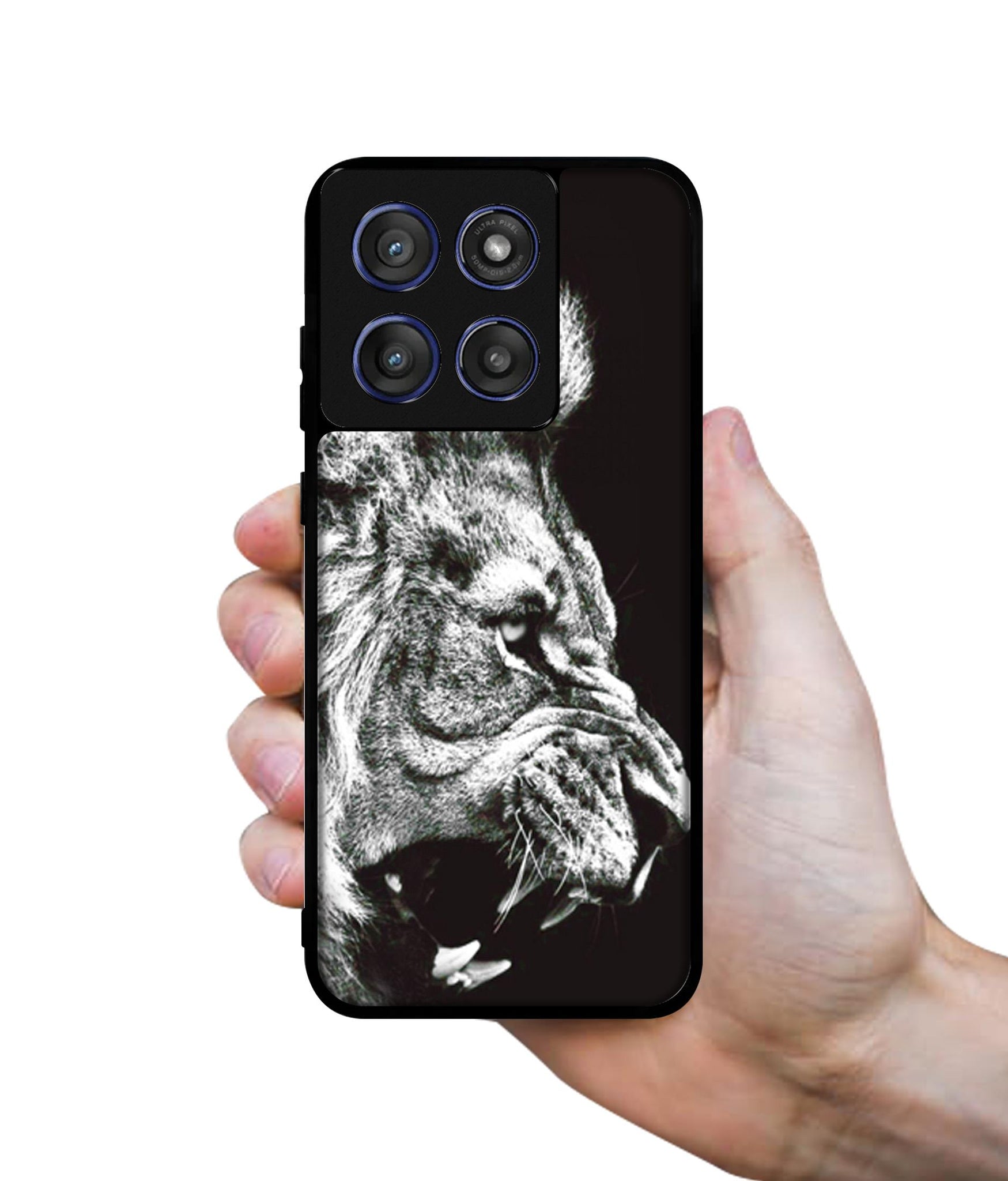 Angry Lion Designer 2D Printed Back Case Cover for Motorola Edge 60 Stylus 5G