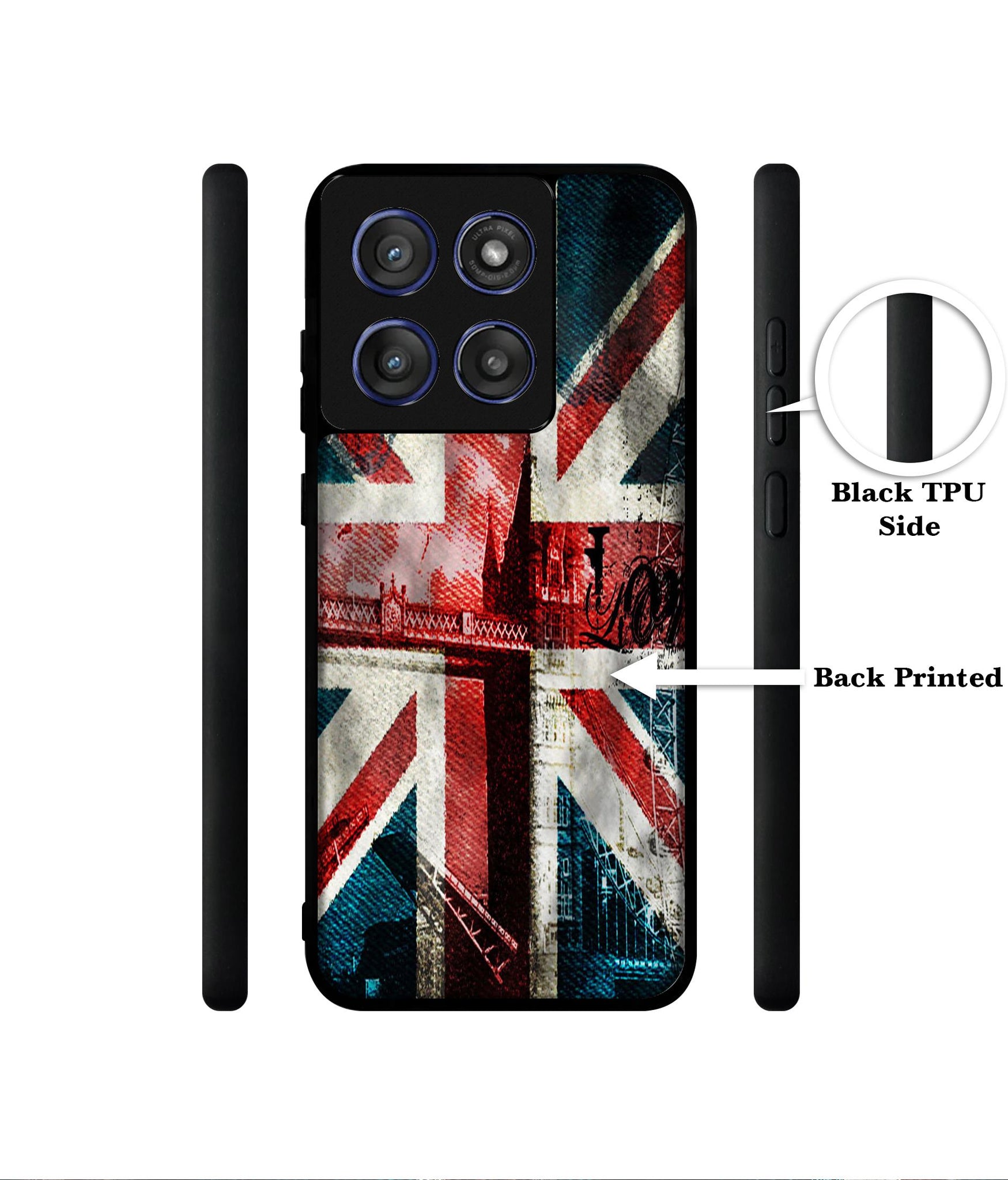 London Flag wallpaper Designer 2D Printed Back Case Cover for Motorola Edge 60 Stylus 5G